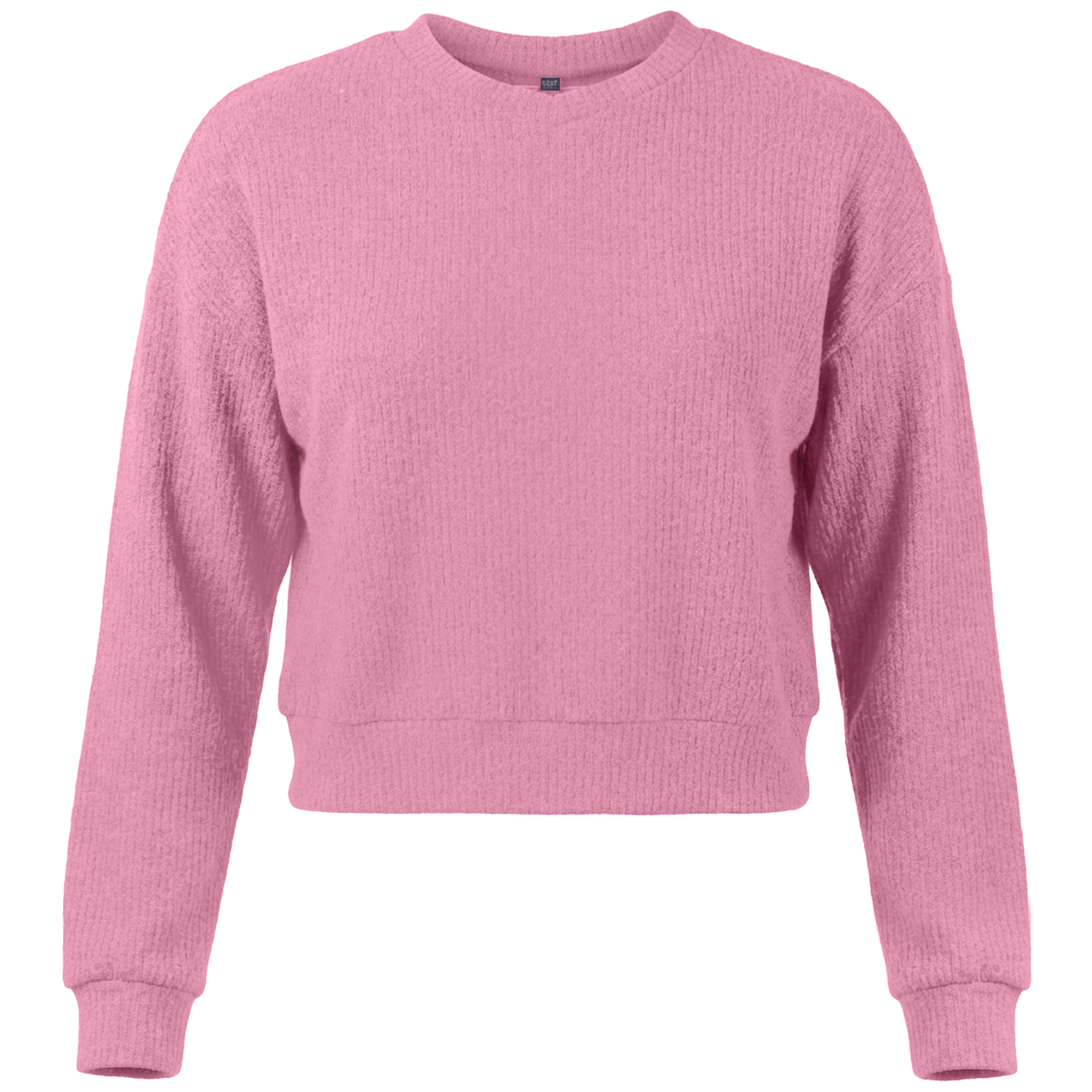 Mixed Rib Drop Shoulder Top in Pink by 24/7