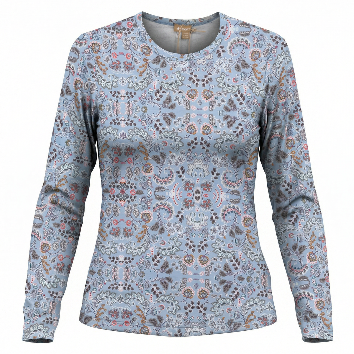 Floral Print Jersey Top in Blue by Aspect