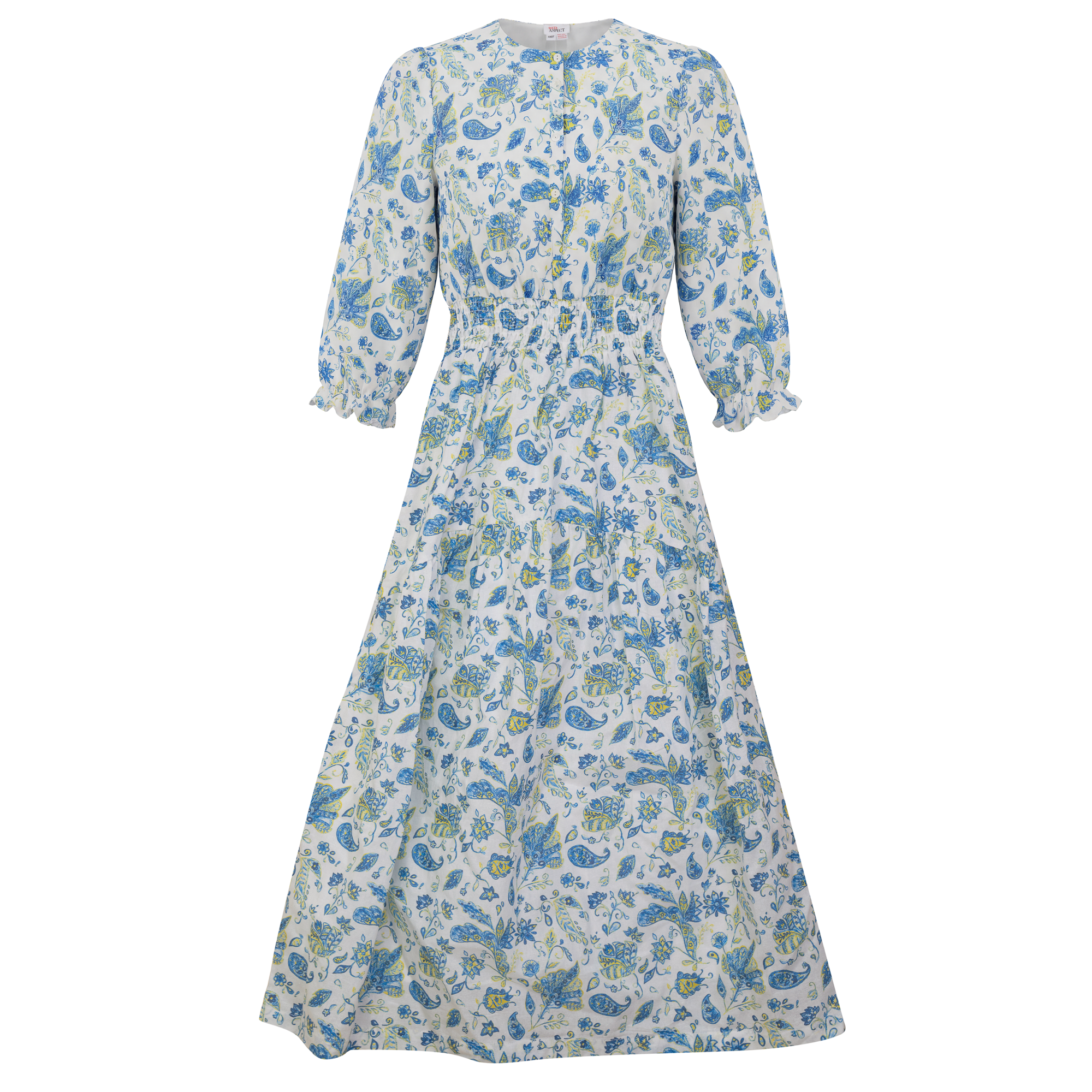 Floral Midi Dress in Blue by Aspect