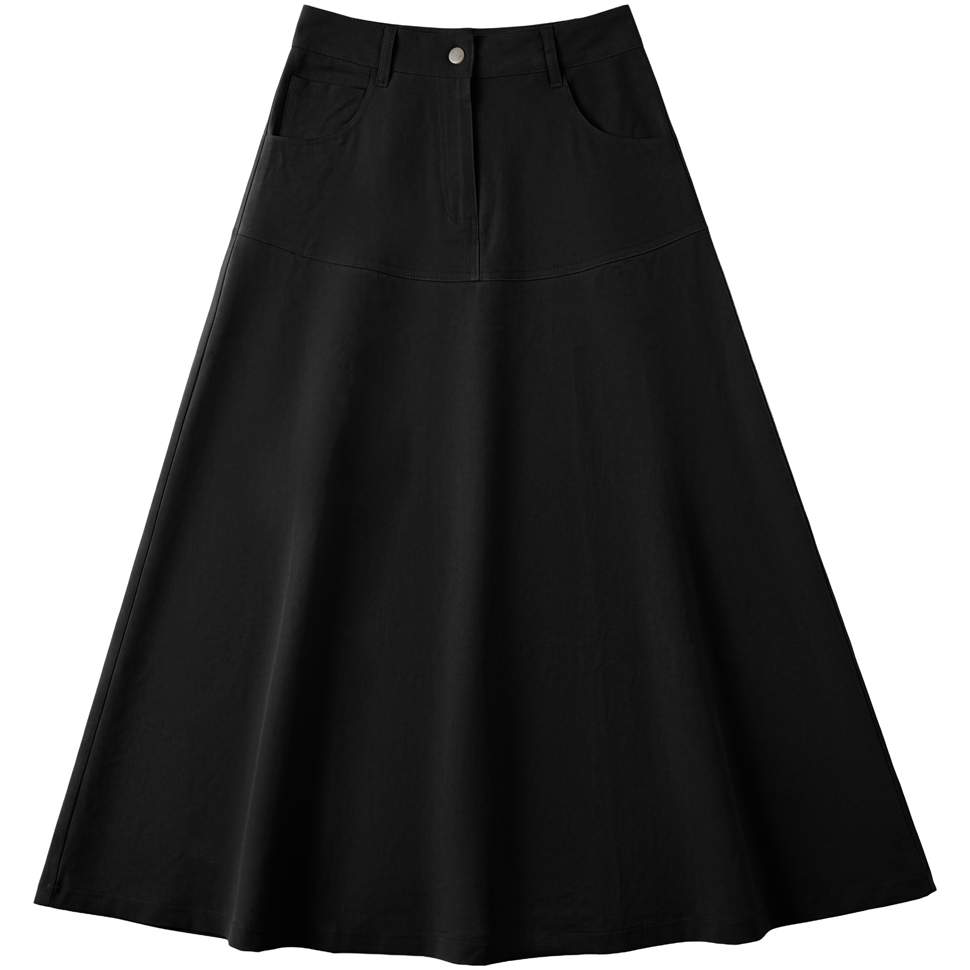 Flare Midi Skirt in Black by Aspect