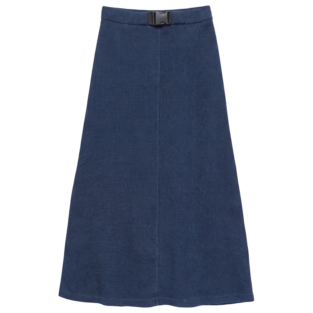 Denim Waffle Buckle Skirt in Dark Denim by FYI