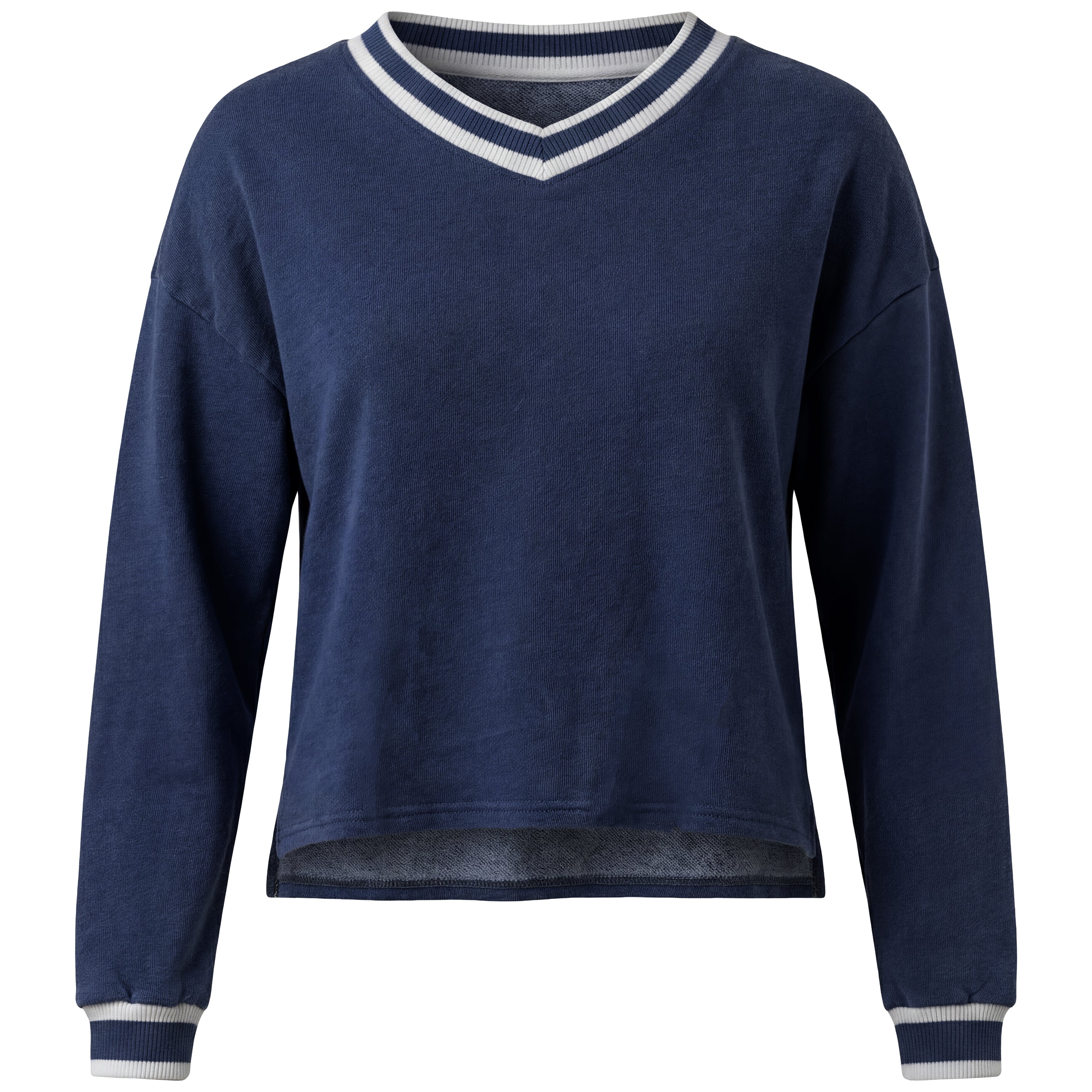 Denim Terry Top in Dark Denim by FYI