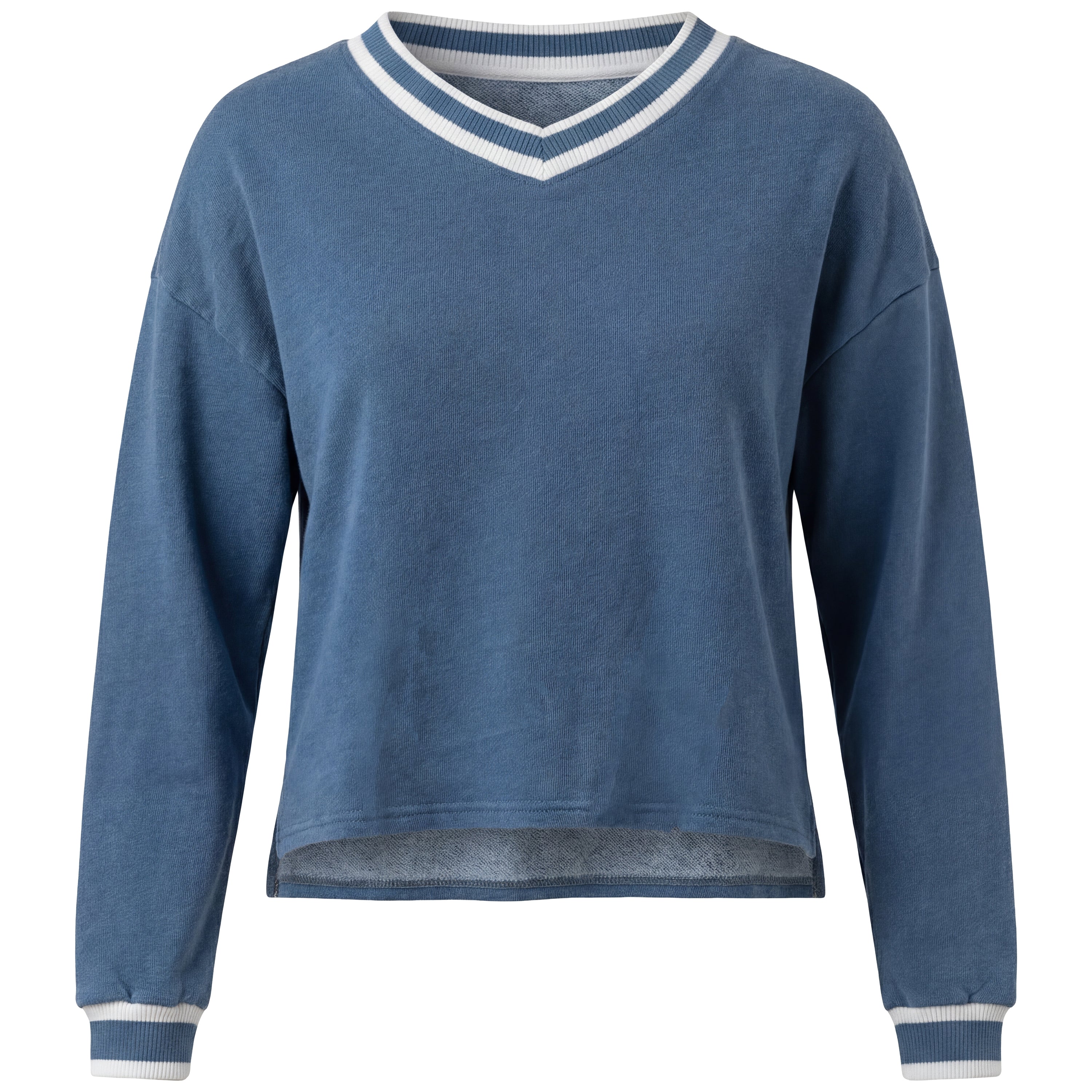 Denim Terry Top in Denim by FYI