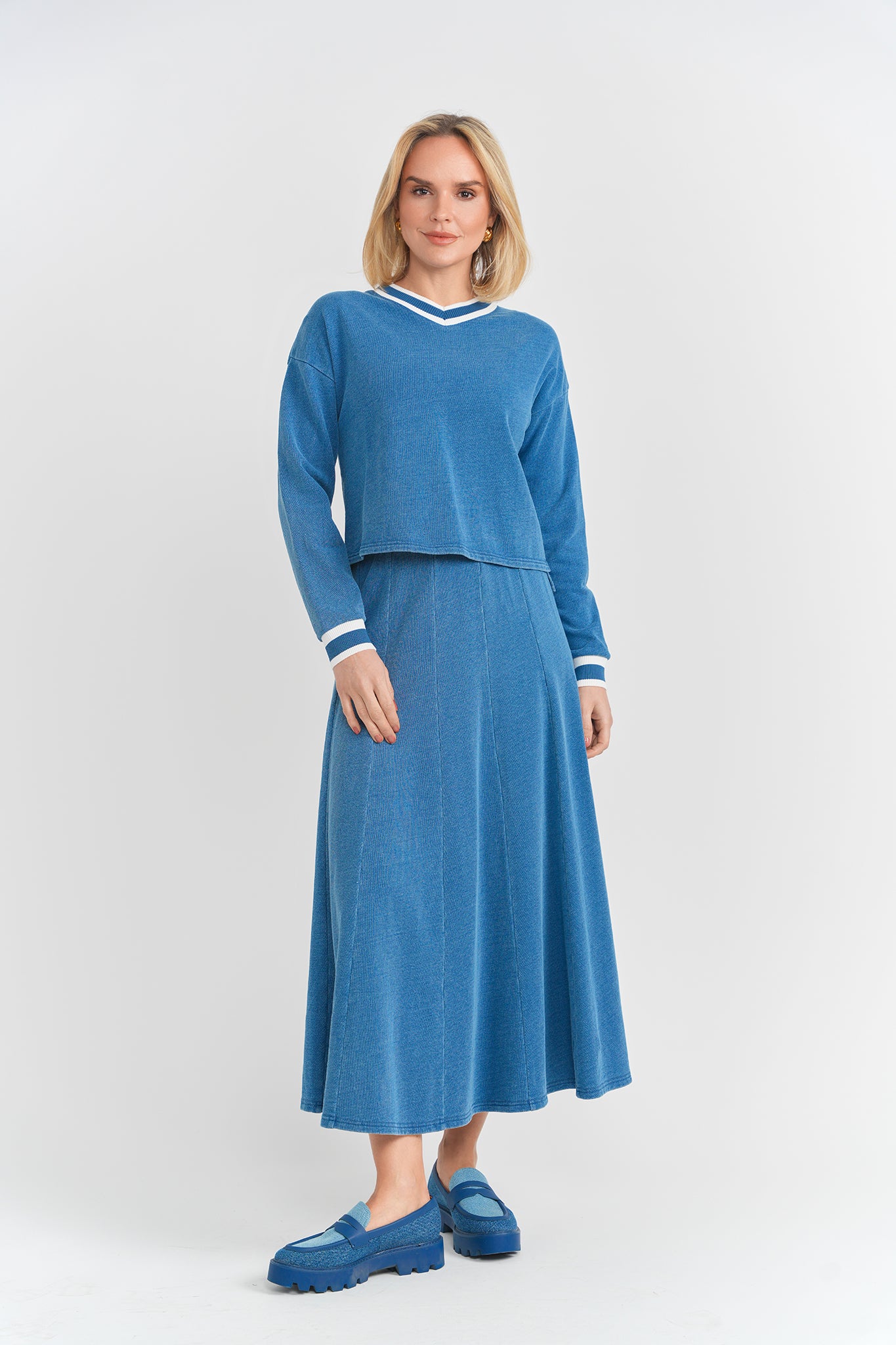 Denim Terry Top in by FYI