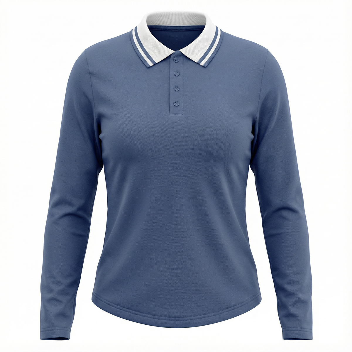 Polo Striped Top in Chambray by 5 Stars