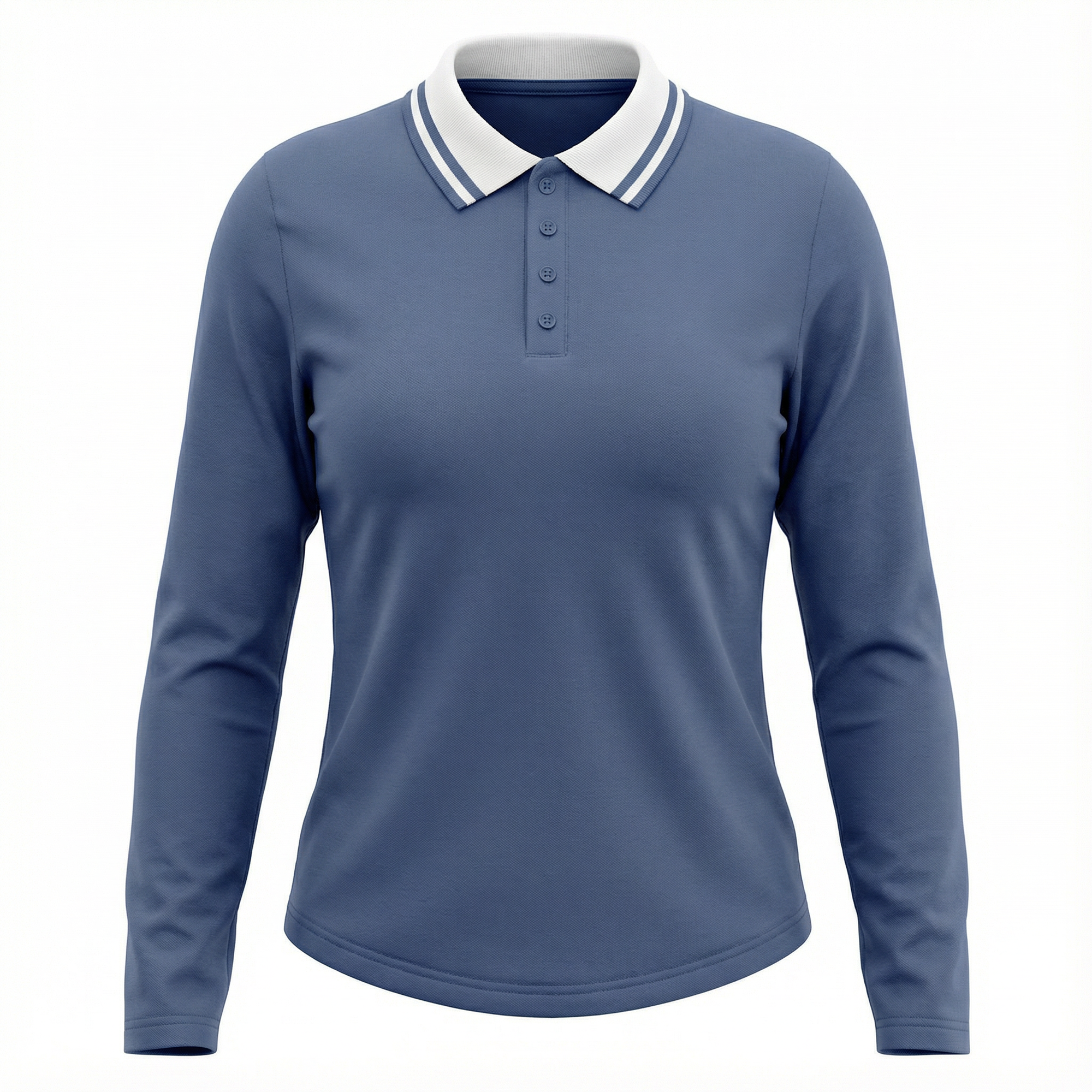 Polo Striped Top in Chambray by 5 Stars