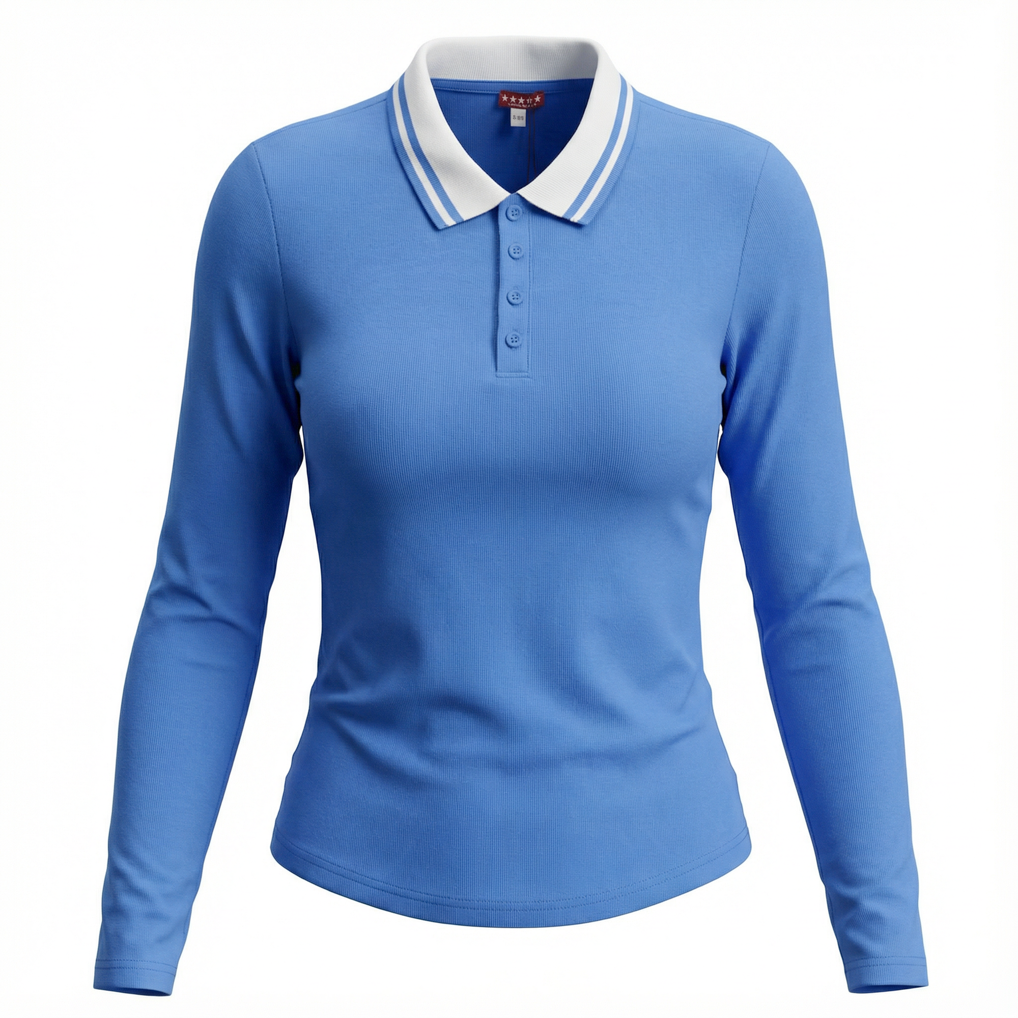 Polo Striped Top in Light Royal by 5 Stars