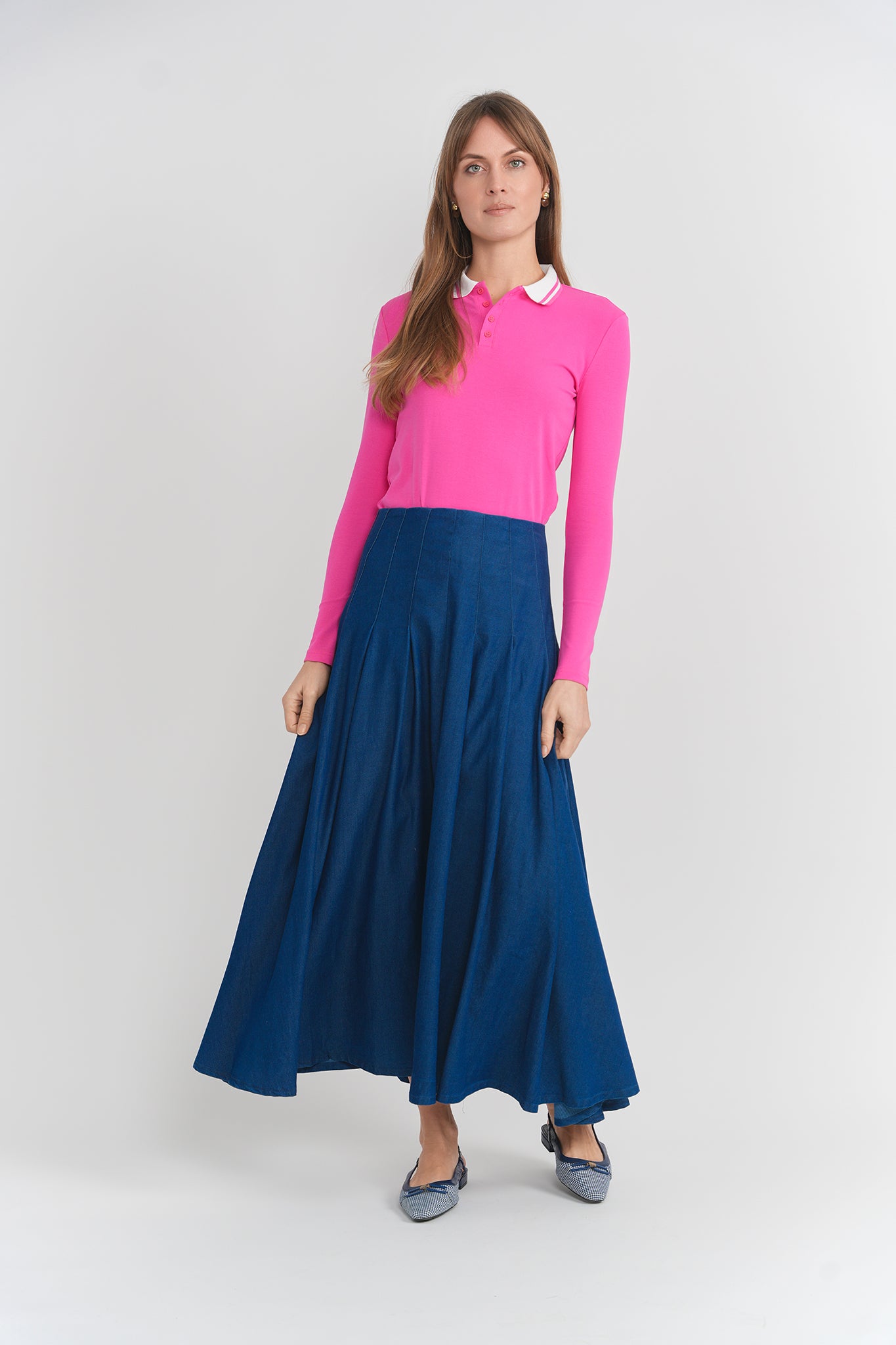 Polo Striped Top in by 5 Stars