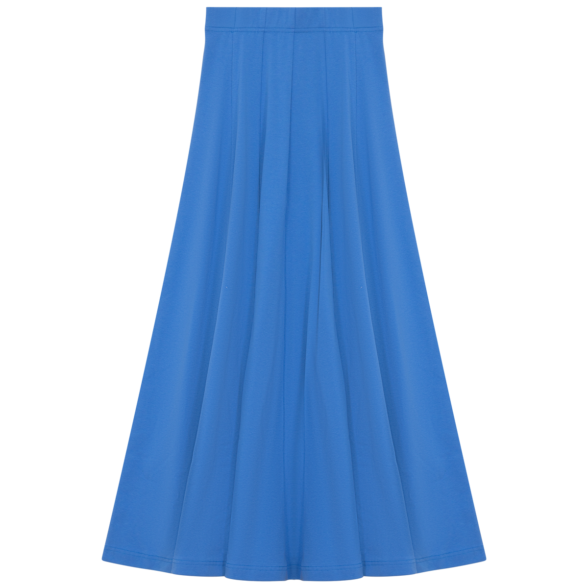 Ribbed Panelled Skirt in Light Royal by 5 Stars