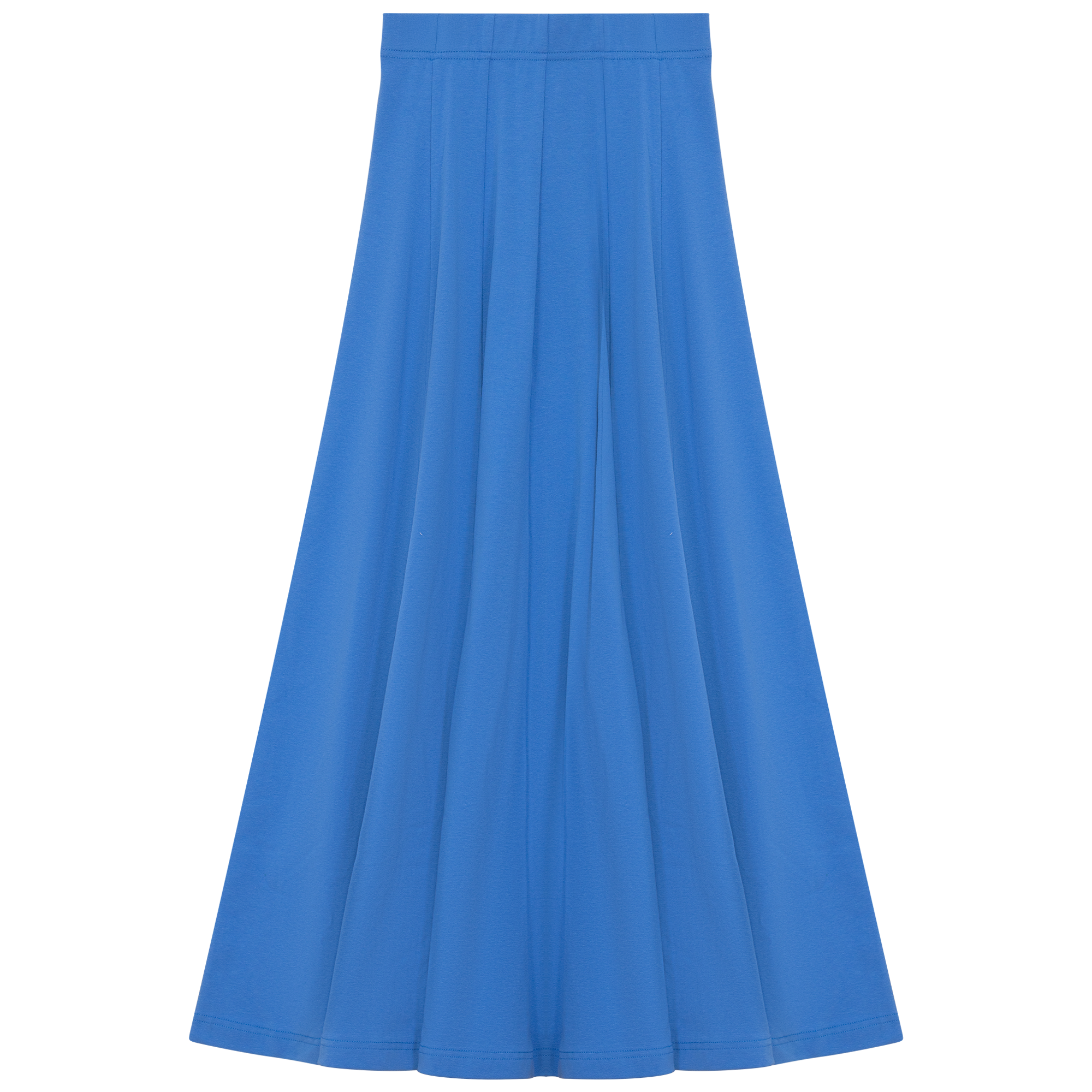Ribbed Panelled Skirt in Light Royal by 5 Stars