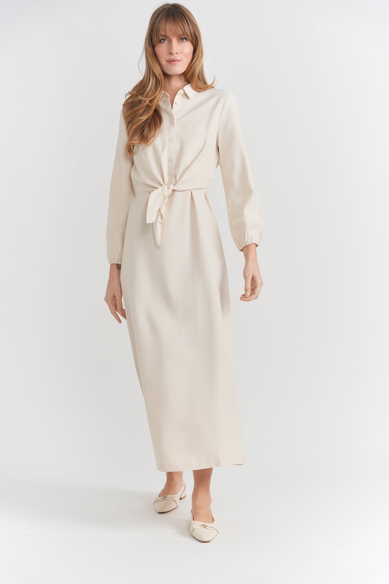 Cropped Tie Woven Blouse in by Aspect