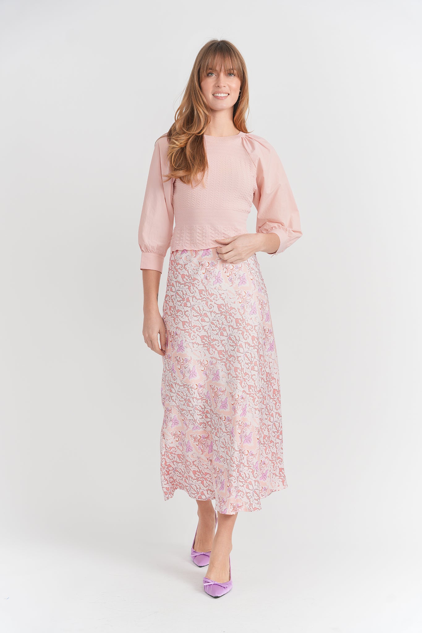 Woven Knit Blouse in by Aspect