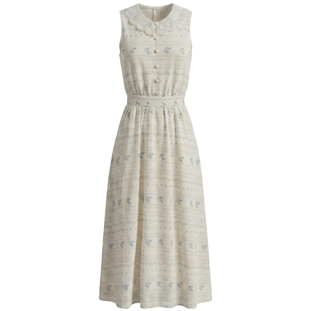 Woven Lace Jumper in Blue by Aspect