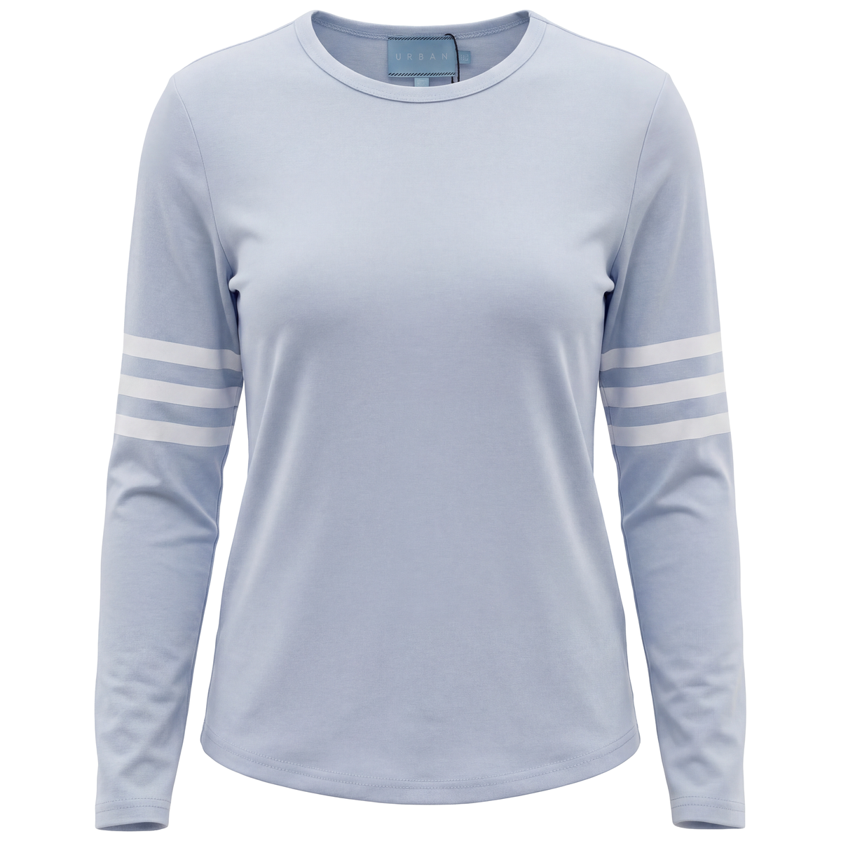 Cotton Striped Top in Blue Mist by Urban