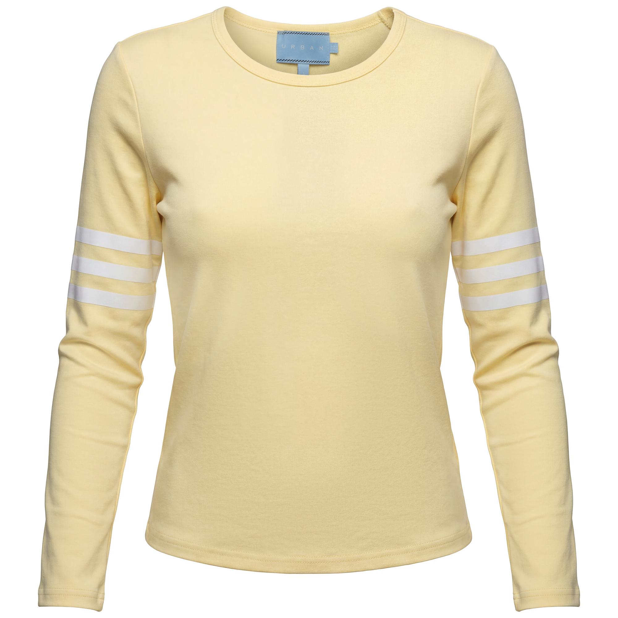Cotton Striped Top in Butter by Urban