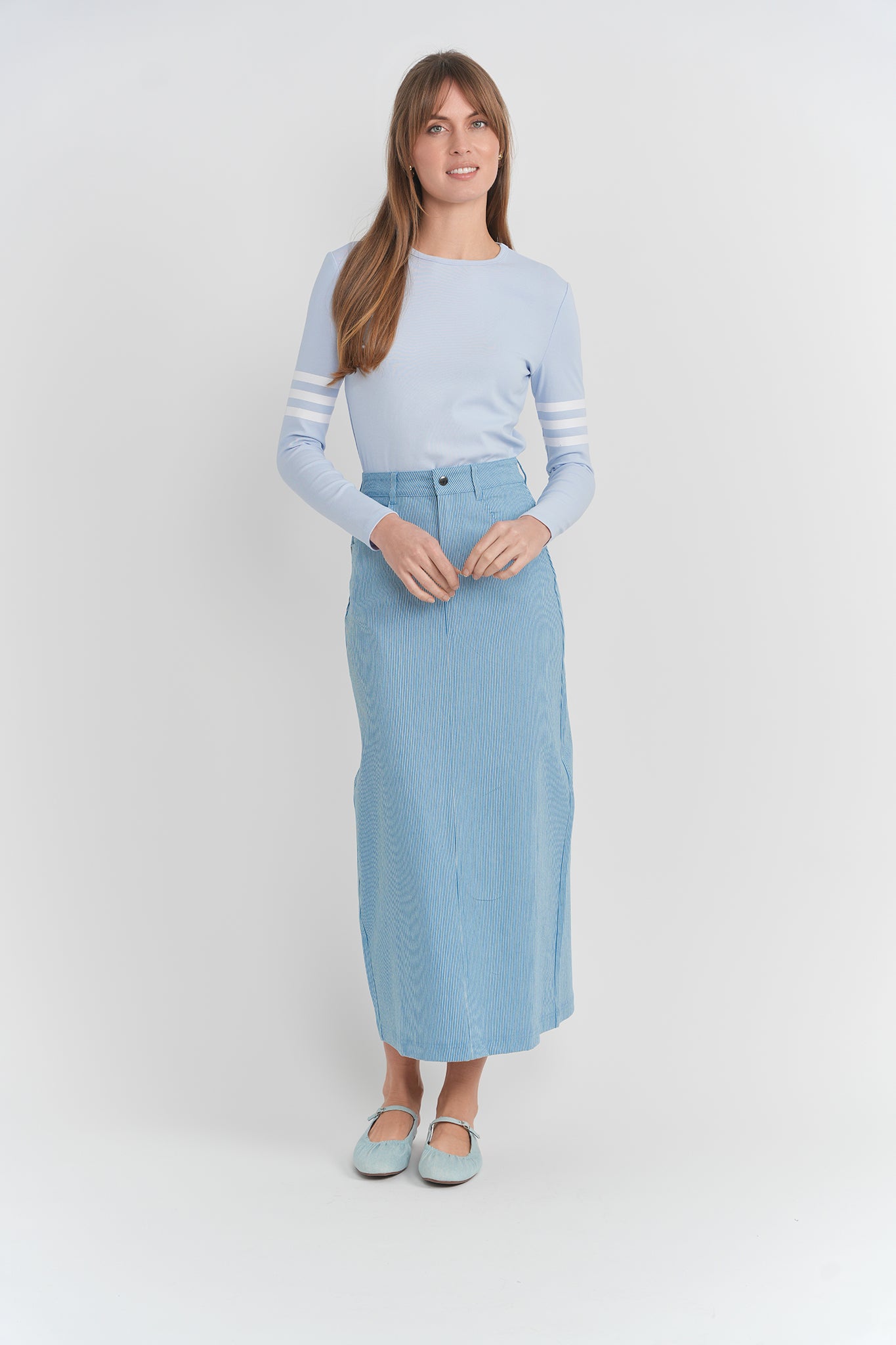 Cotton Striped Top in by Urban