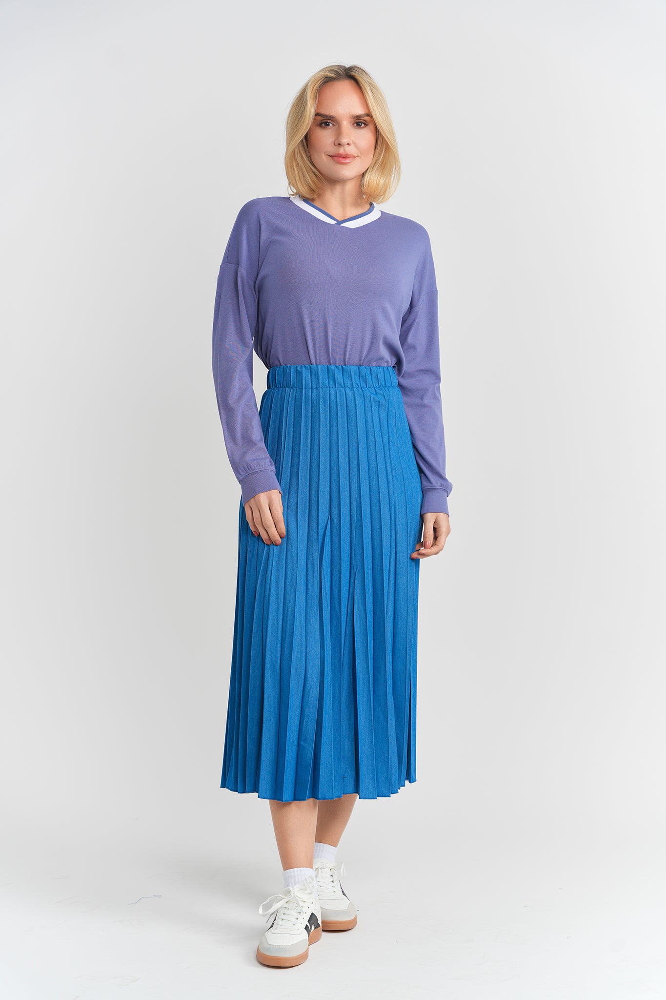 Striped Vneck Sweatshirt in by Urban