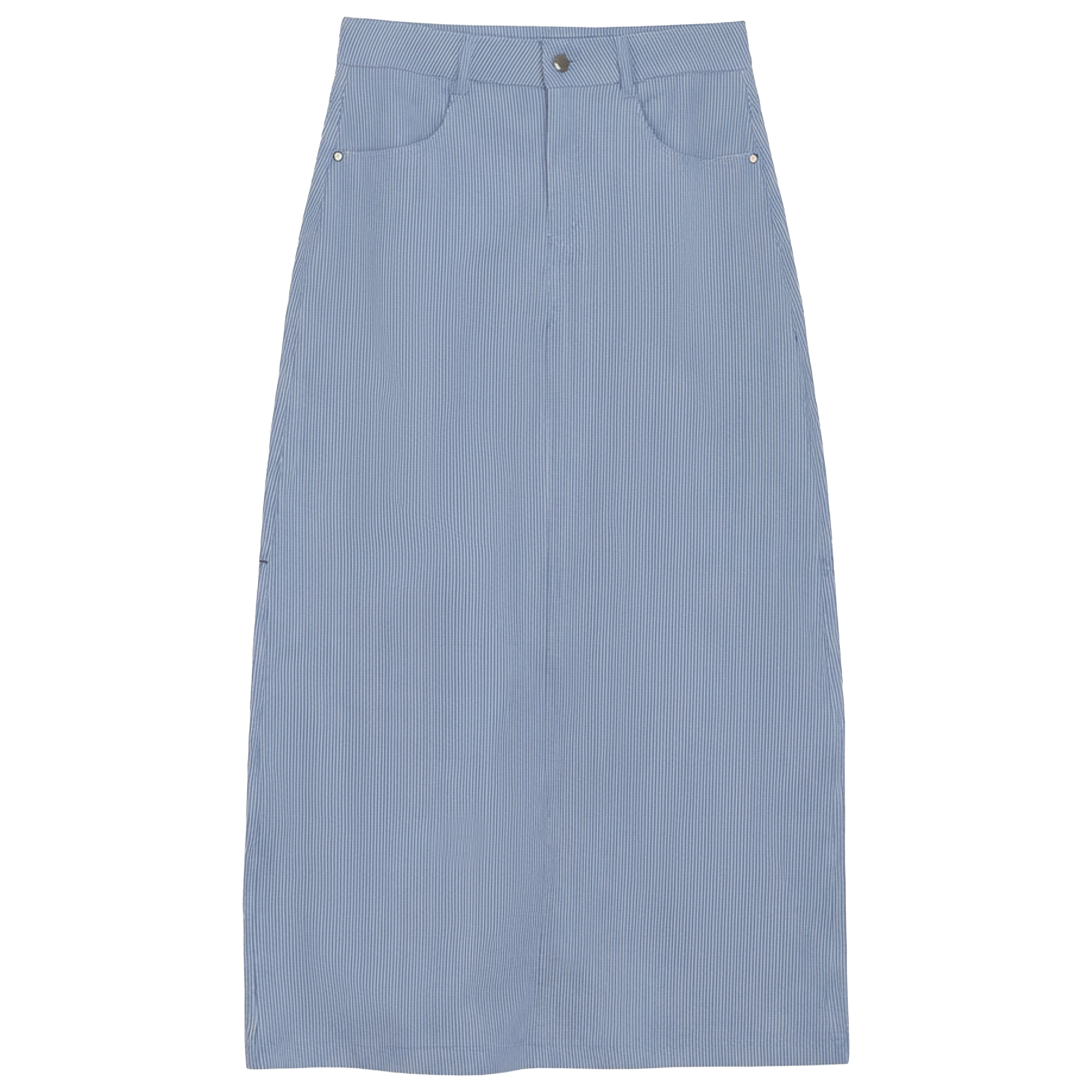 Striped Denim Skirt in Light Denim by Urban