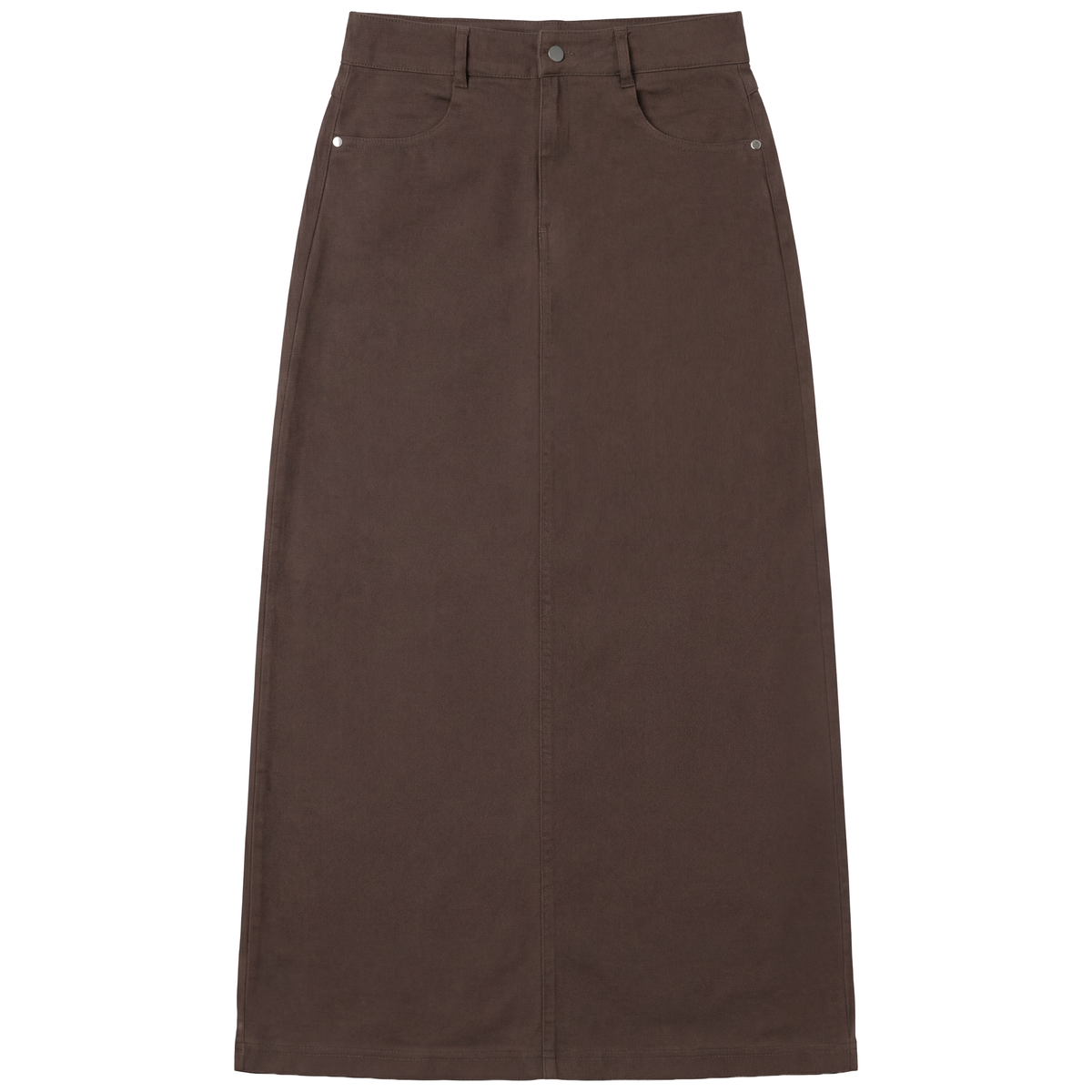 Denim Stretch Skirt in Chocolate by Urban