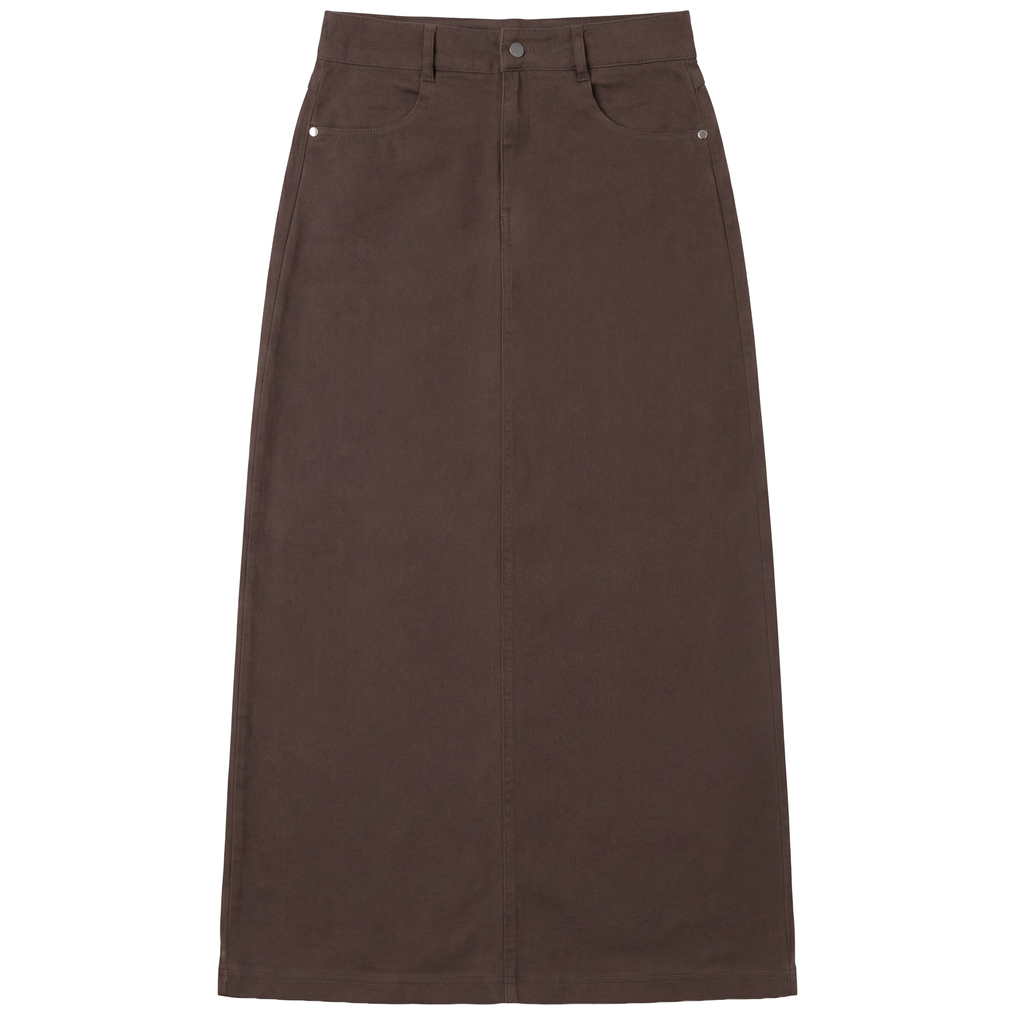 Denim Stretch Skirt in Chocolate by Urban