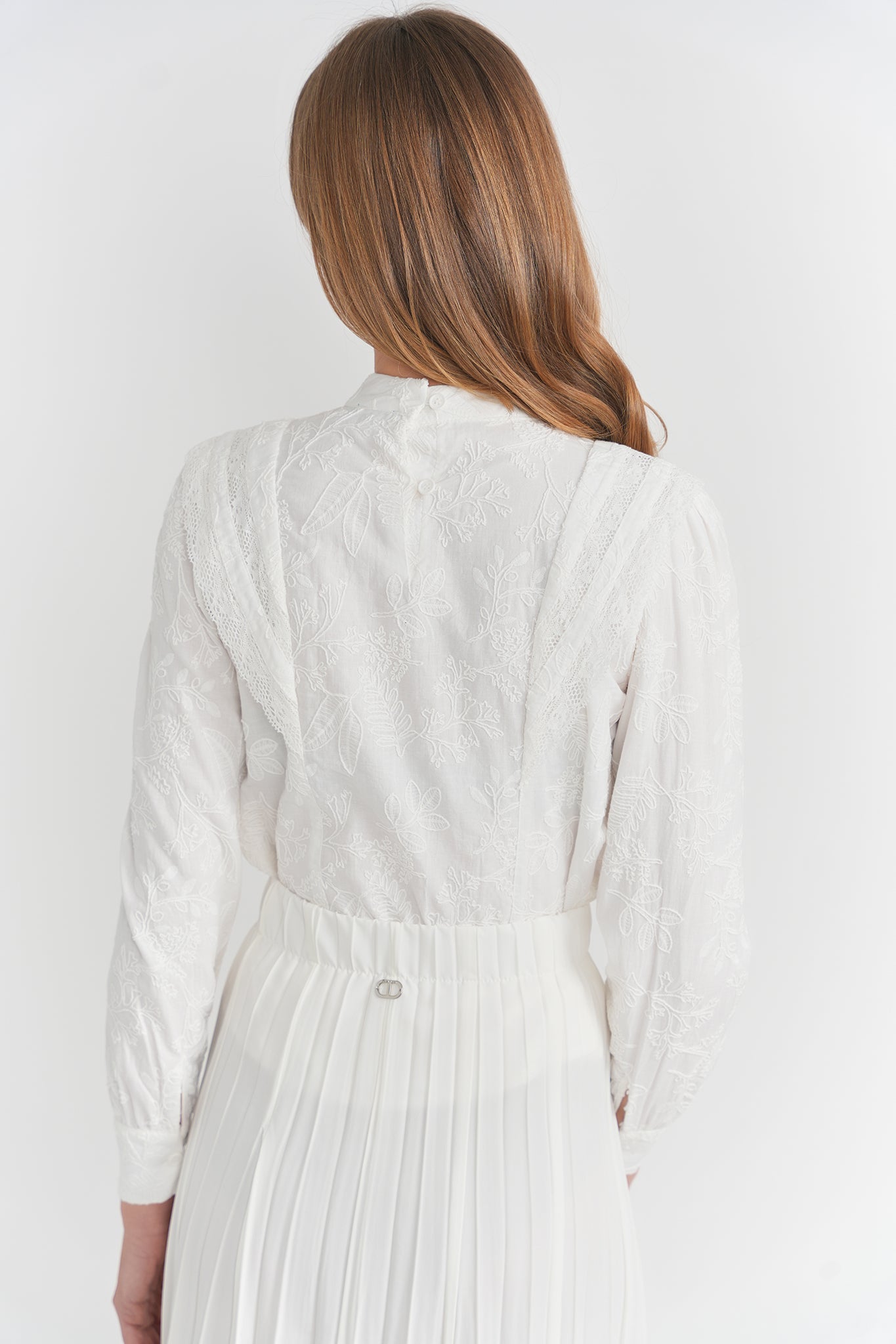 Crinkle Pleated Midi Skirt in by Aspect