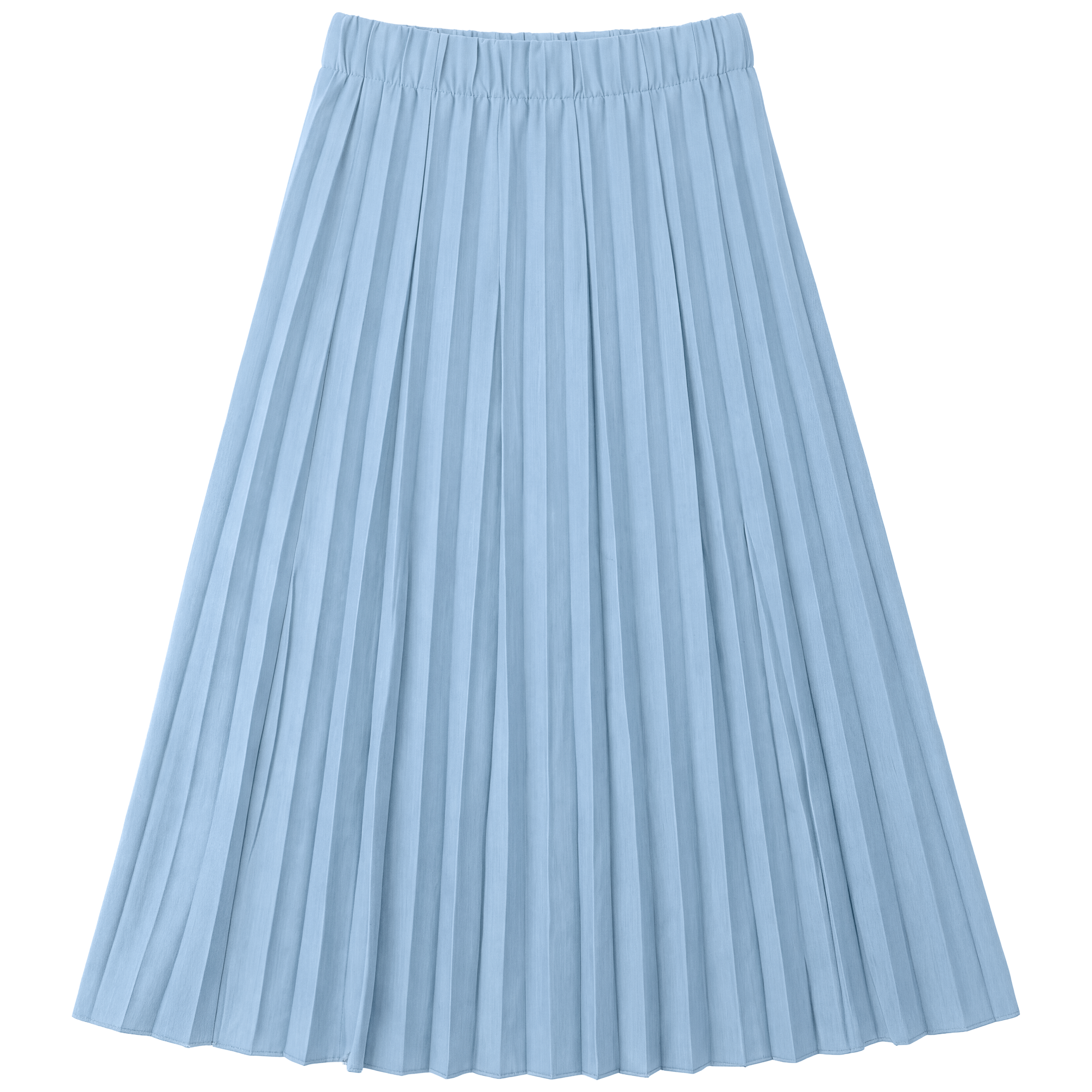 Crinkle Pleated Skirt in Light Denim by Aspect