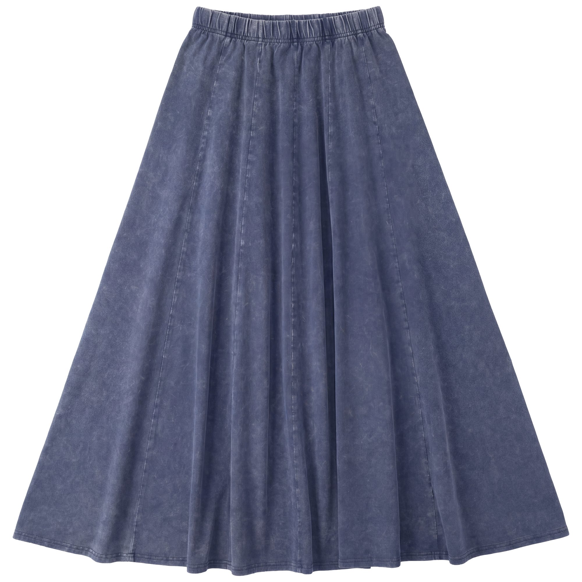 Washed Panelled Skirt in Dark Denim Wash by 5 Stars