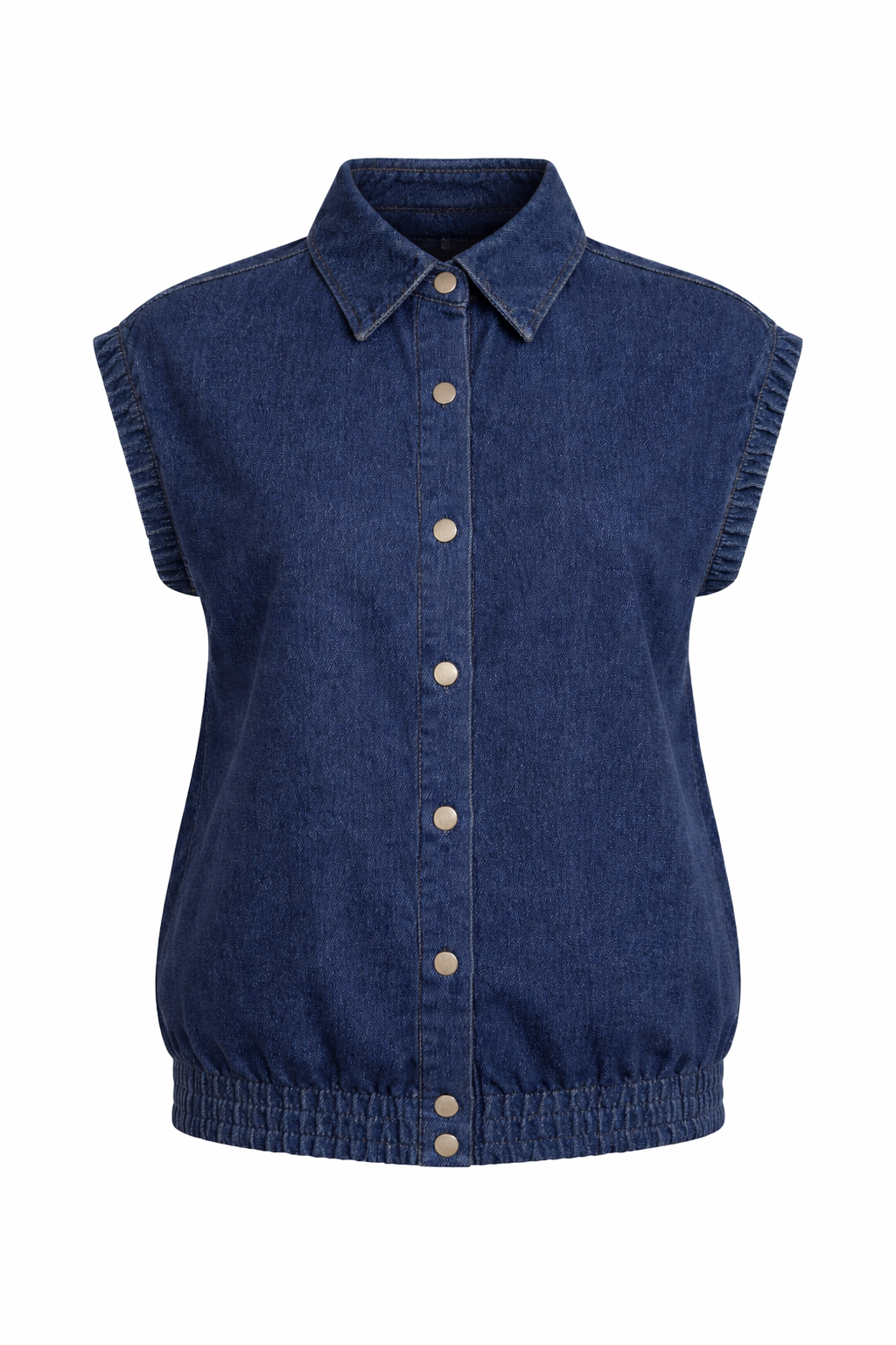 Maternity Denim Jacket Vest in Dark Denim by MCM