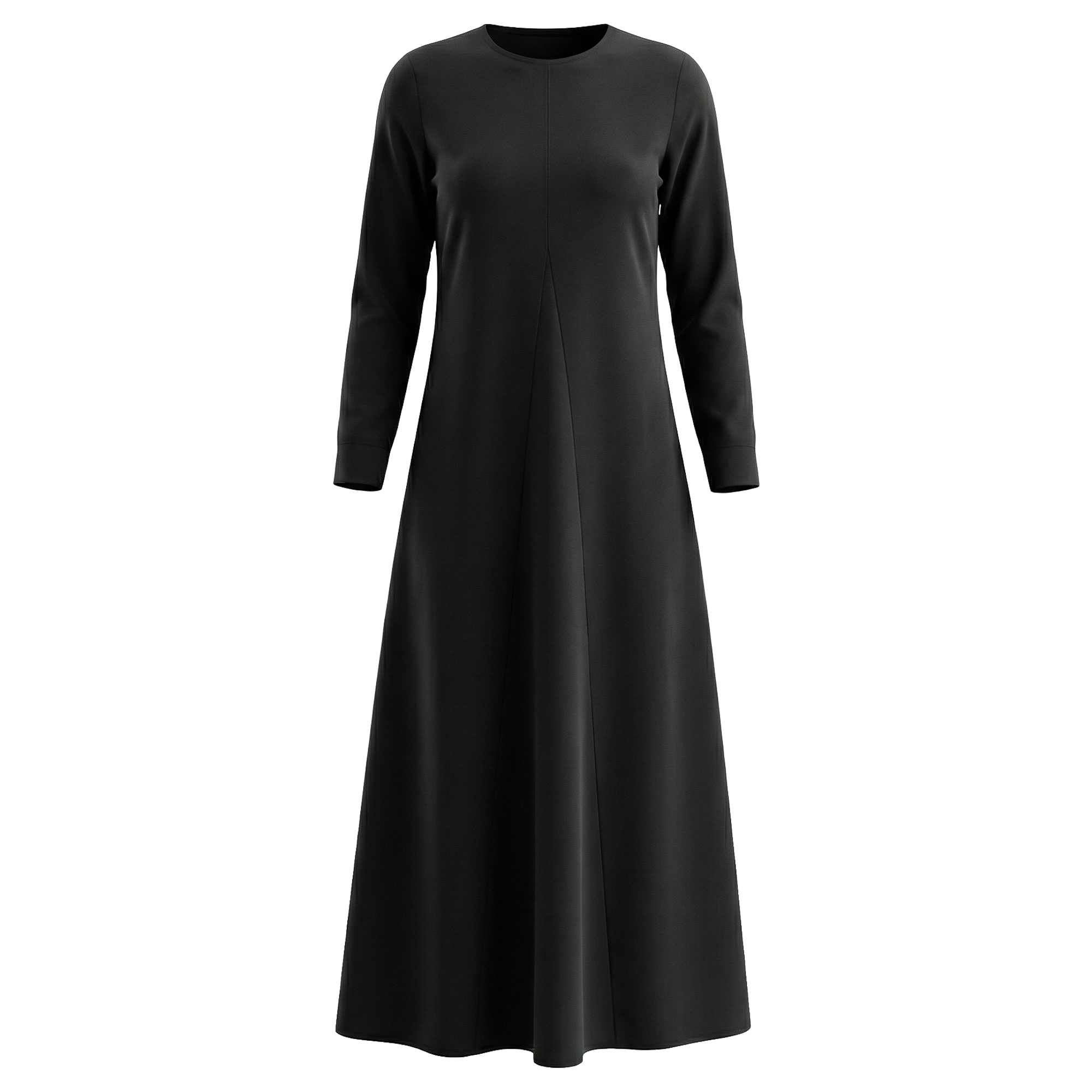 Maternity Maxi Crepe Dress in Black by La Enceinte