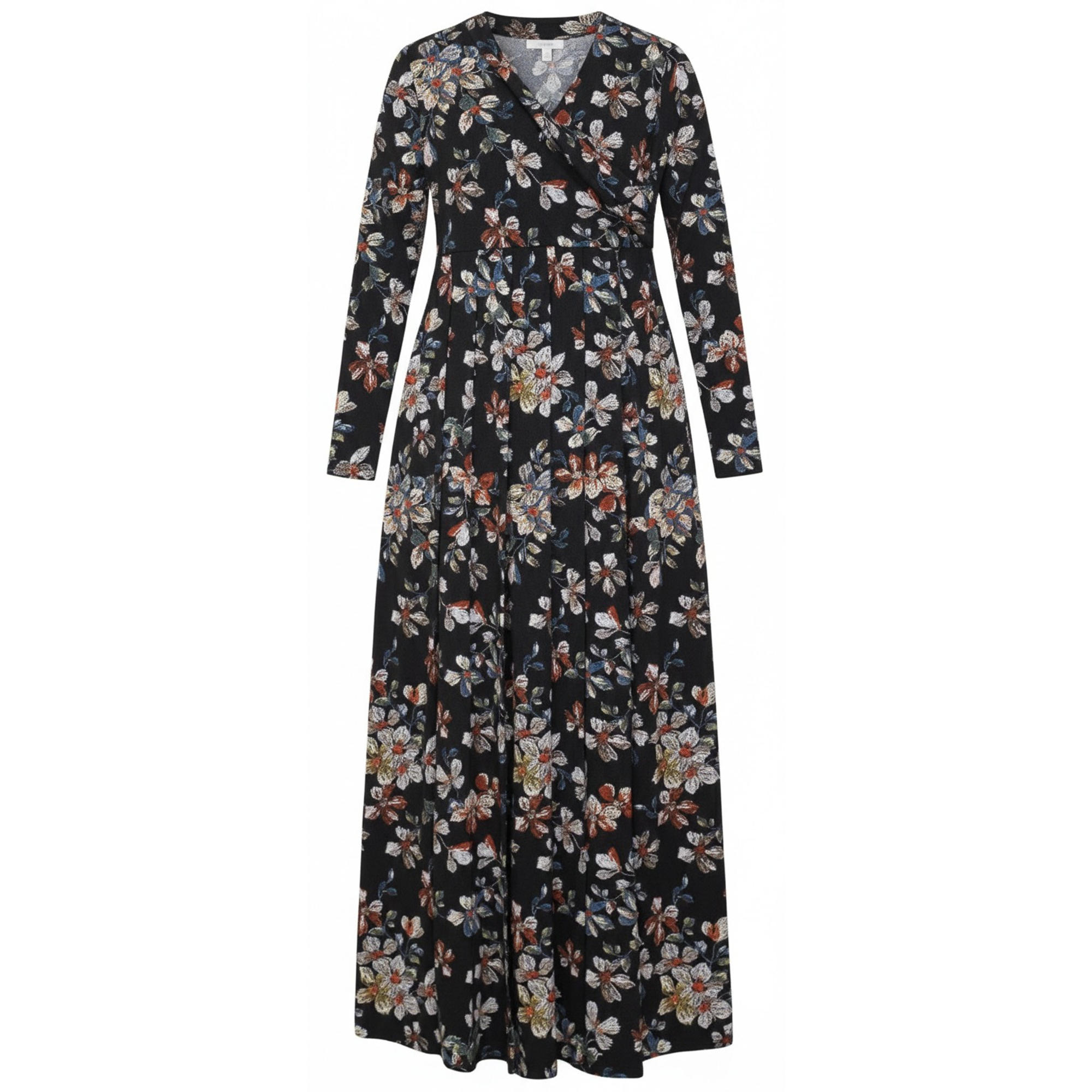 Maternity Mock Wrap Maxi Dress in by La Enceinte