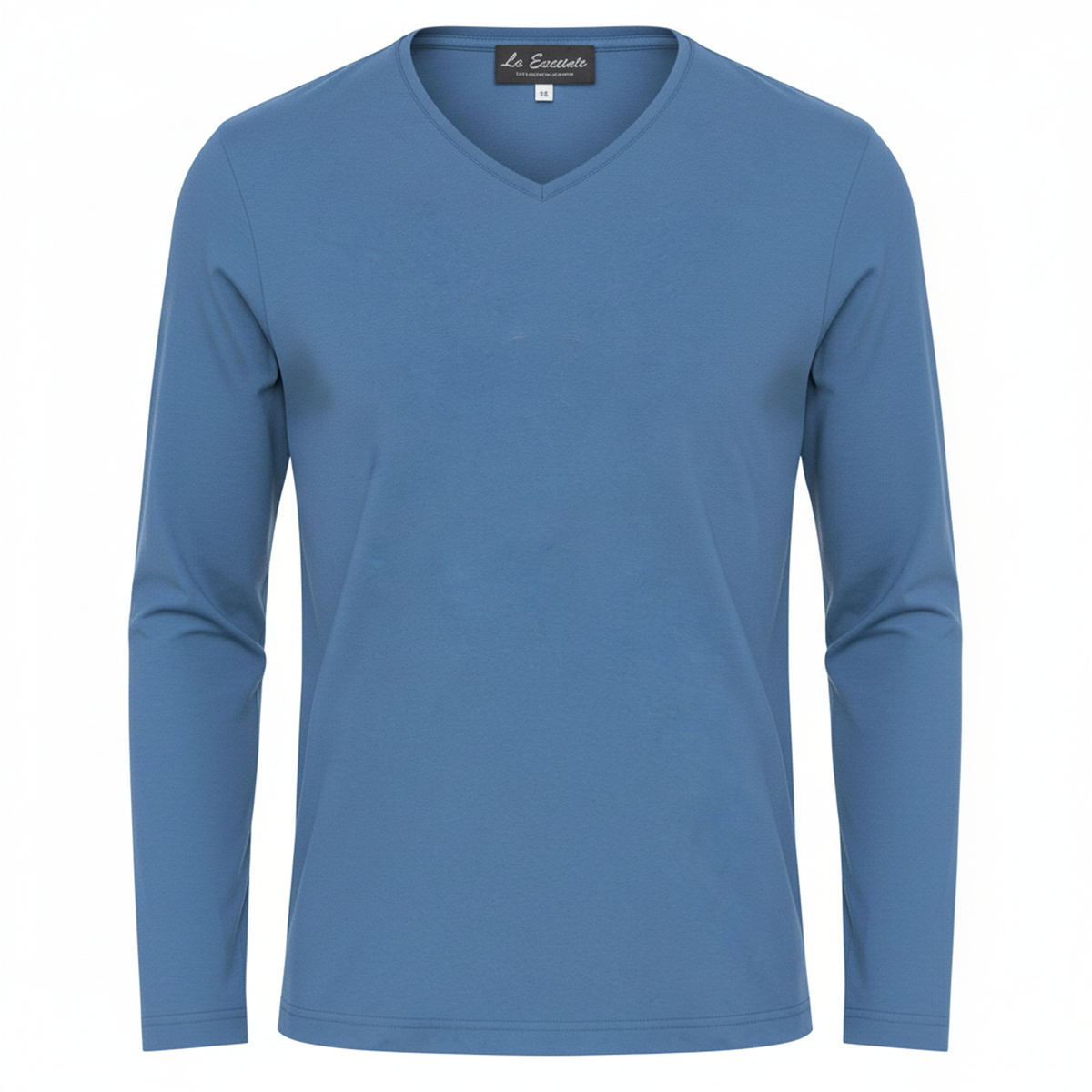 Ladies Maternity V Neck Bungee Tee in Light Chambray by La Enceinte