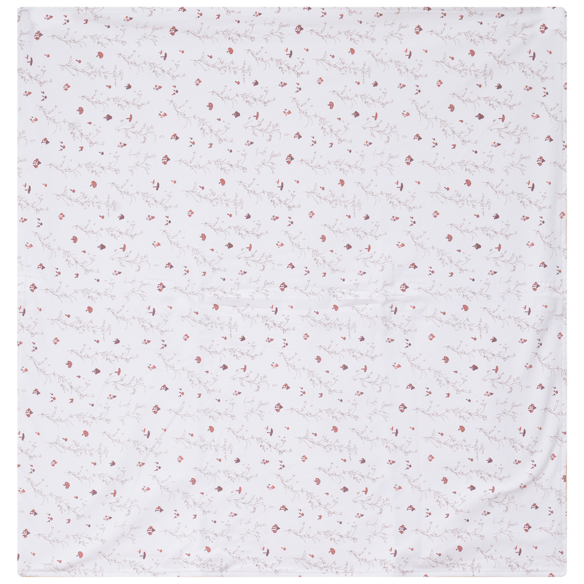 Floral and Mushroom Print Blanket in White Mushroom One Size by Bebe Bella