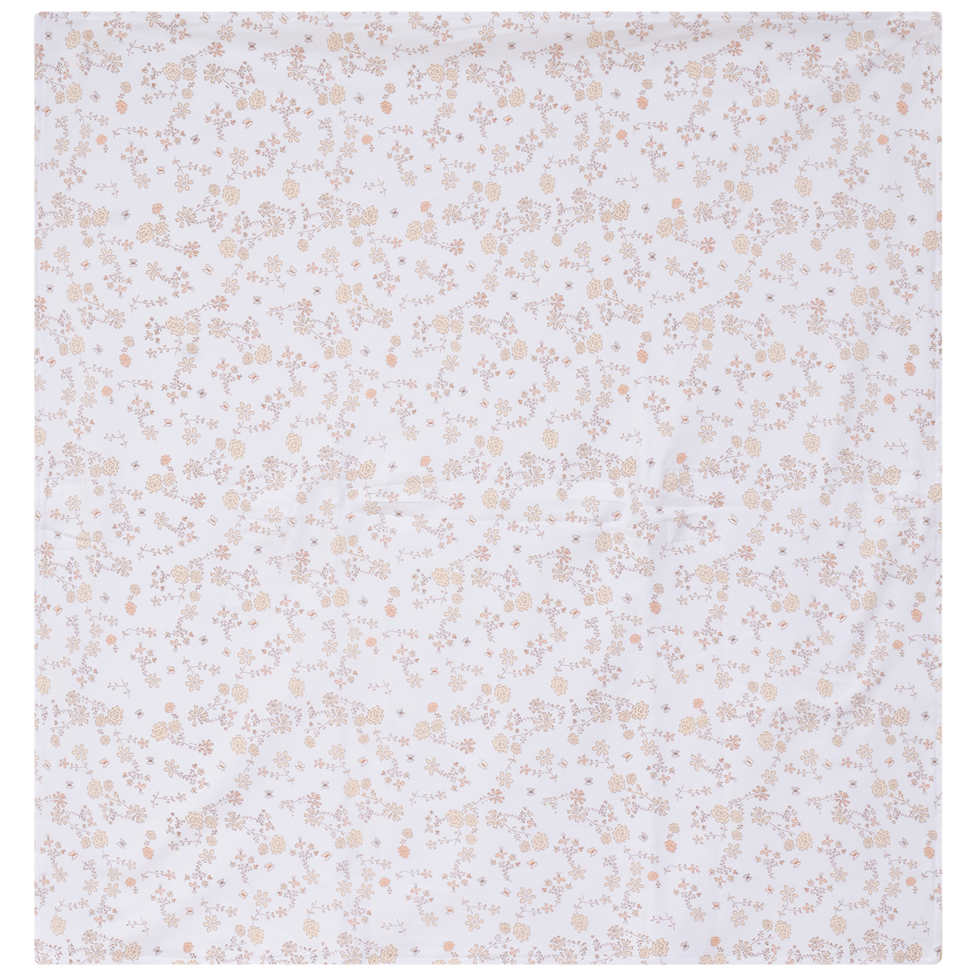 All Over Floral and Mushroom Print Blanket in White Pink One Size by Bebe Bella