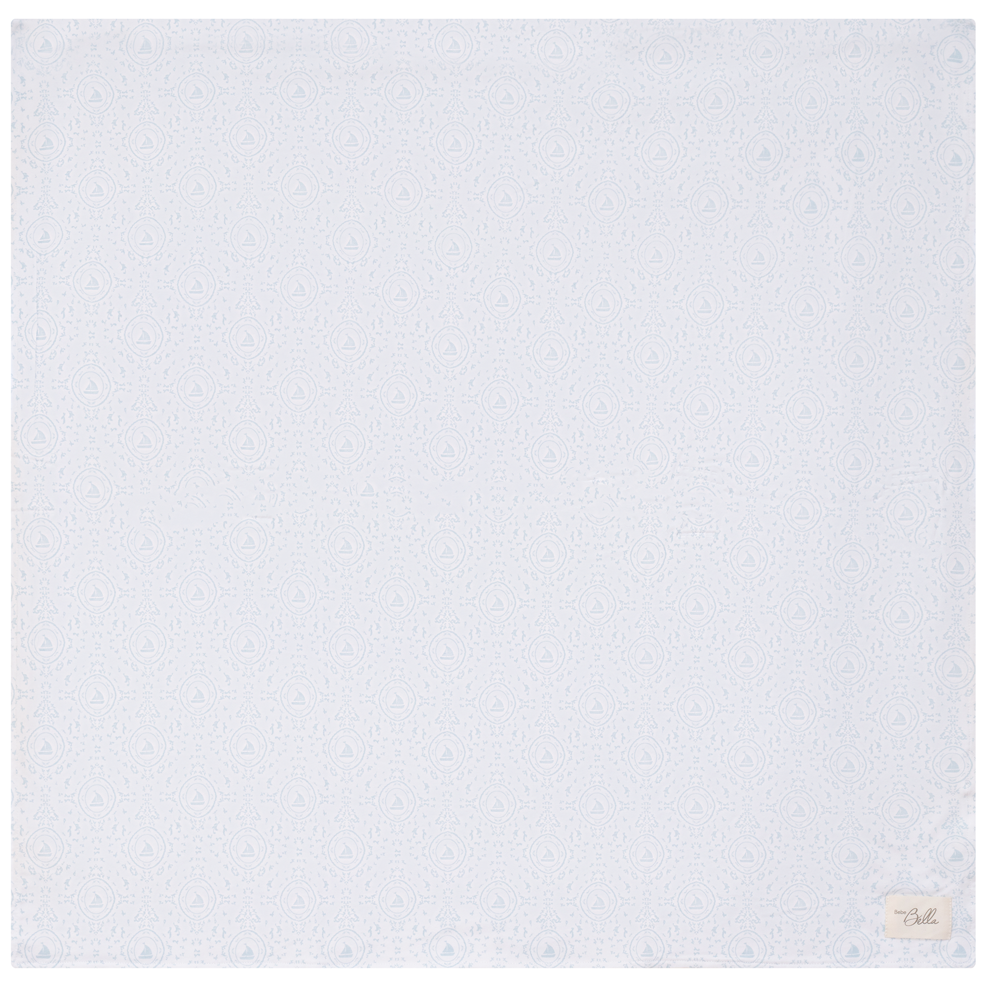 Boat/ Floral Print Blanket in White Sky One Size by Bebe Bella