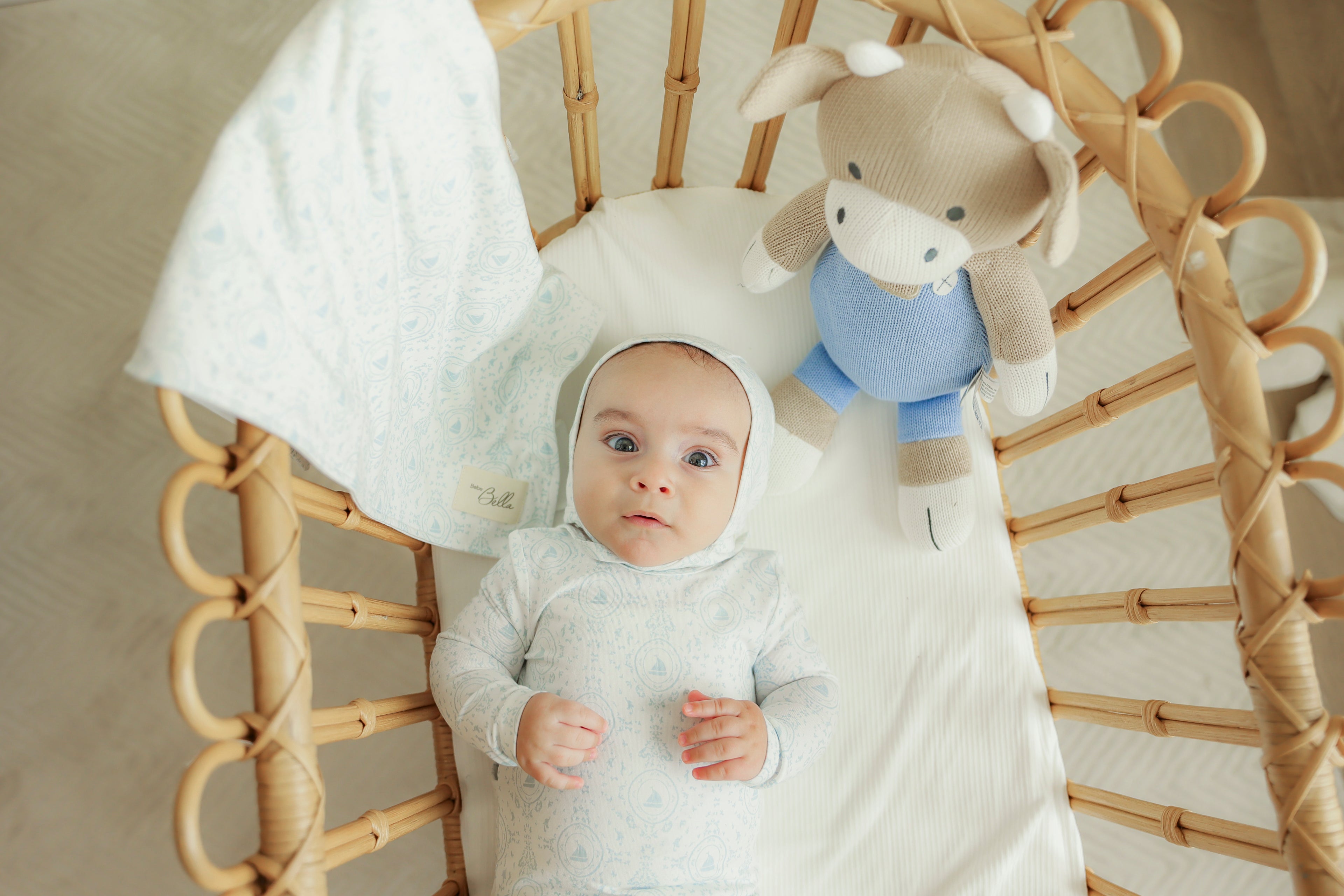 Boat/ Floral Print Onesie in by Bebe Bella