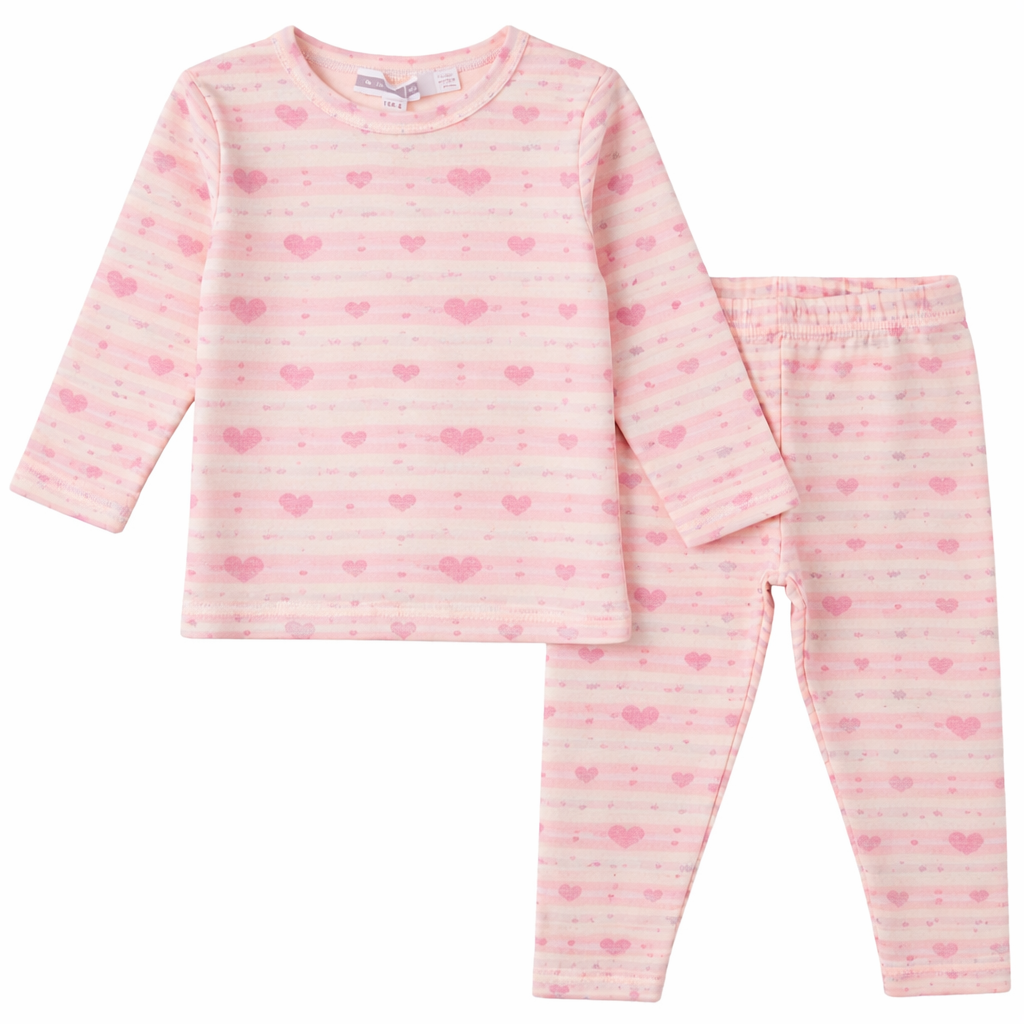 Stripped Dotted Heart and Star Set in Pink by Whipped Cocoa