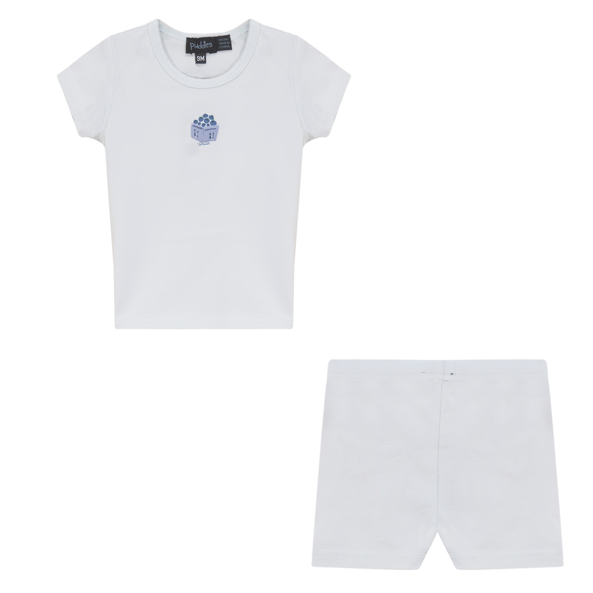 Berry Box Shorts Set in Powder Blue by Puddles