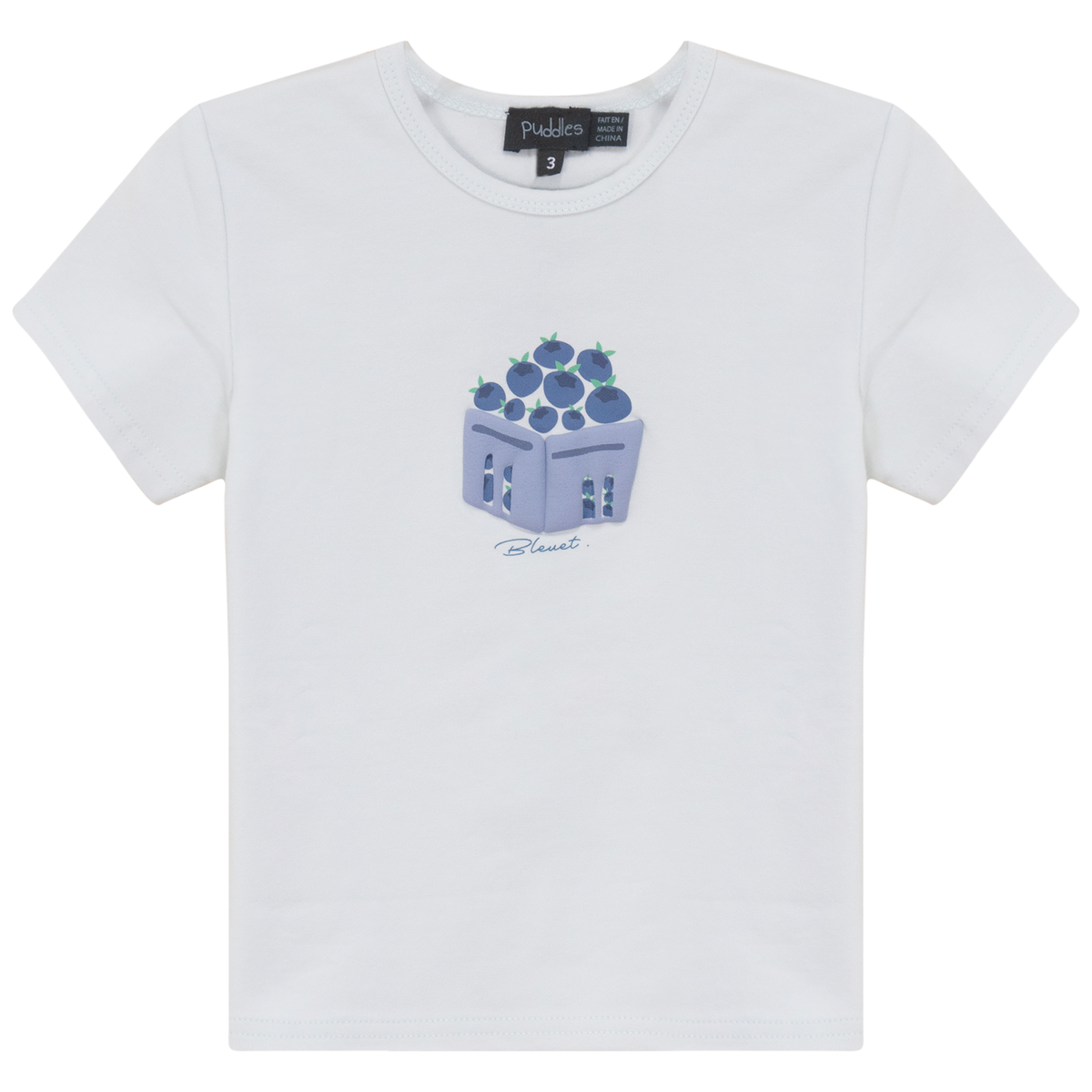 Berry Box T Shirt in Powder Blue by Puddles