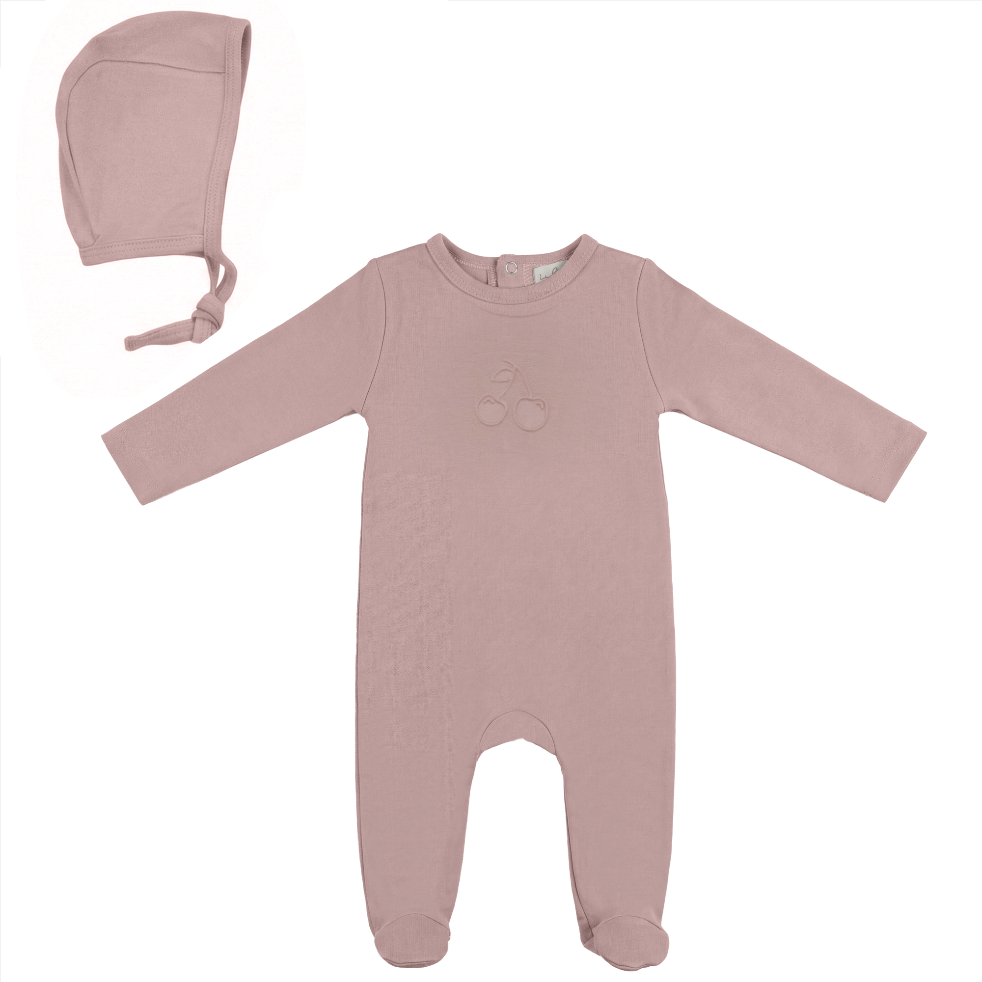 Embossed Cherry Onesie in Light Maple by Bebe Bella