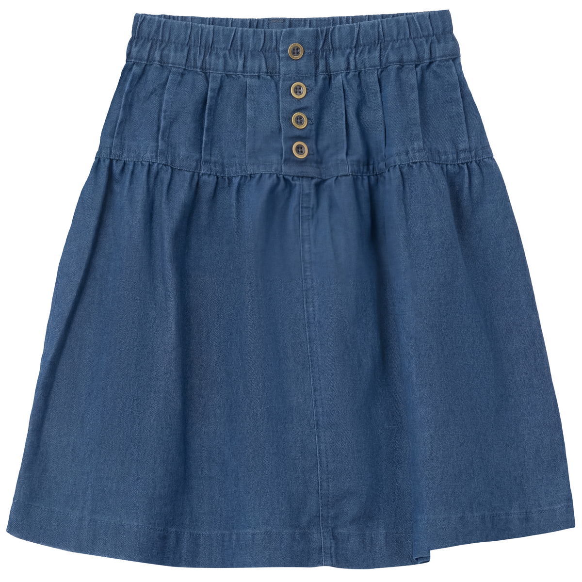 Button Denim Skirt in Dark Denim by Pinky Promise