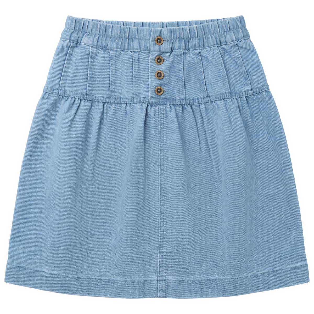 Button Denim Skirt in Light Denim by Pinky Promise