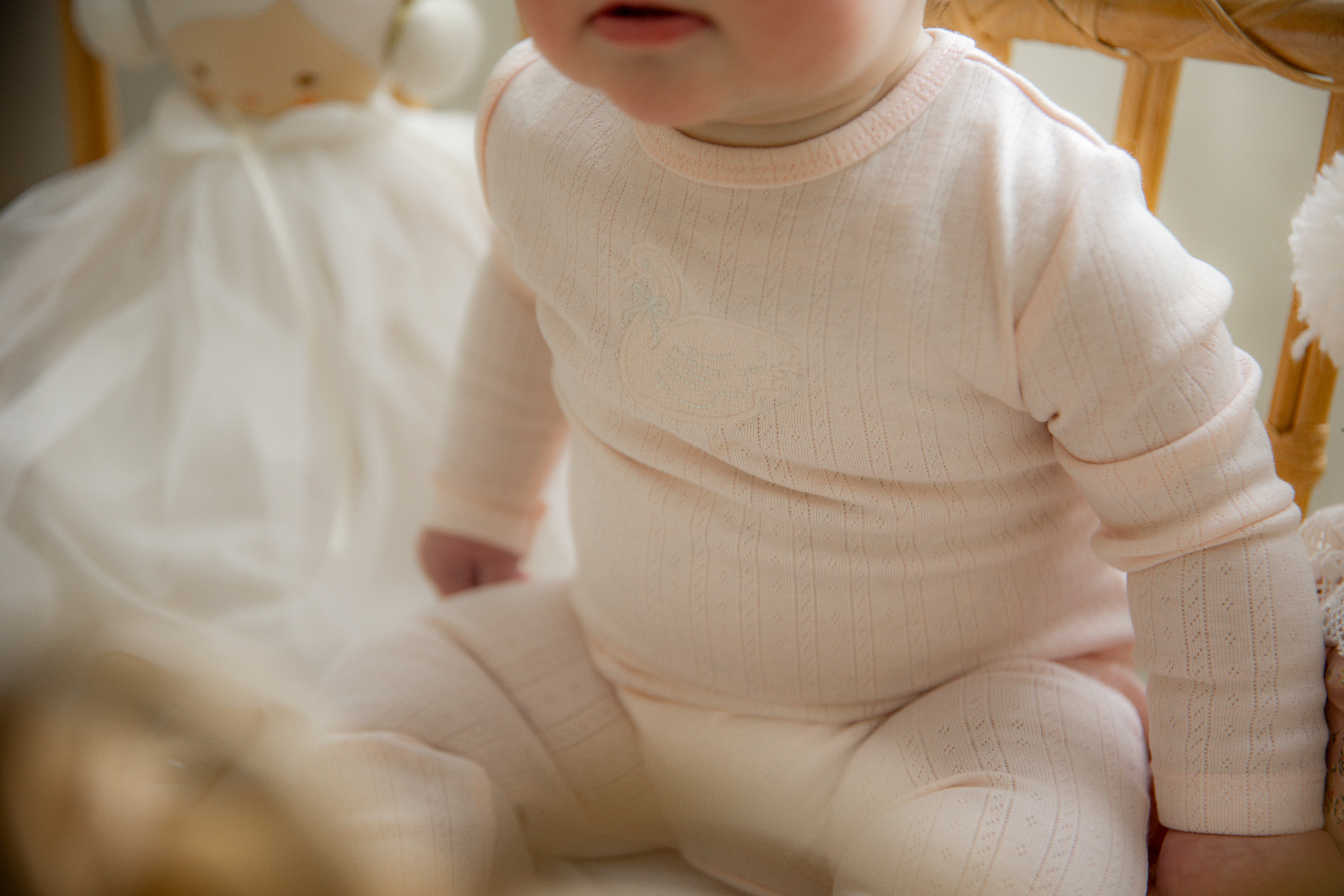 Bird Pointelle Onesie in by Whipped Cocoa