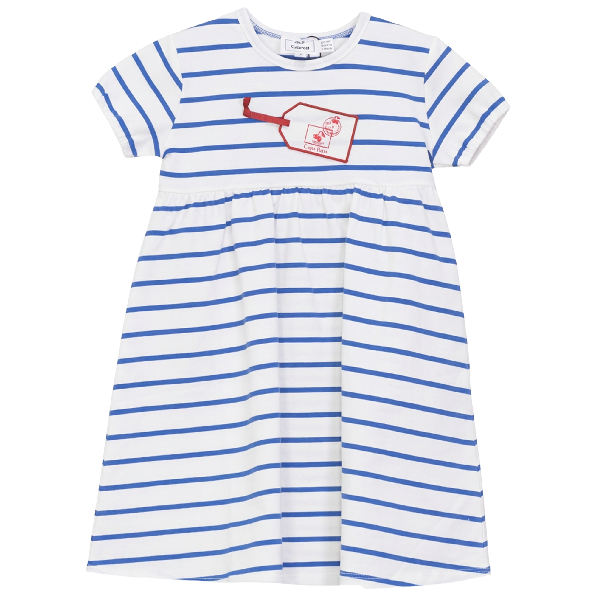 Striped Tag Applique Dress