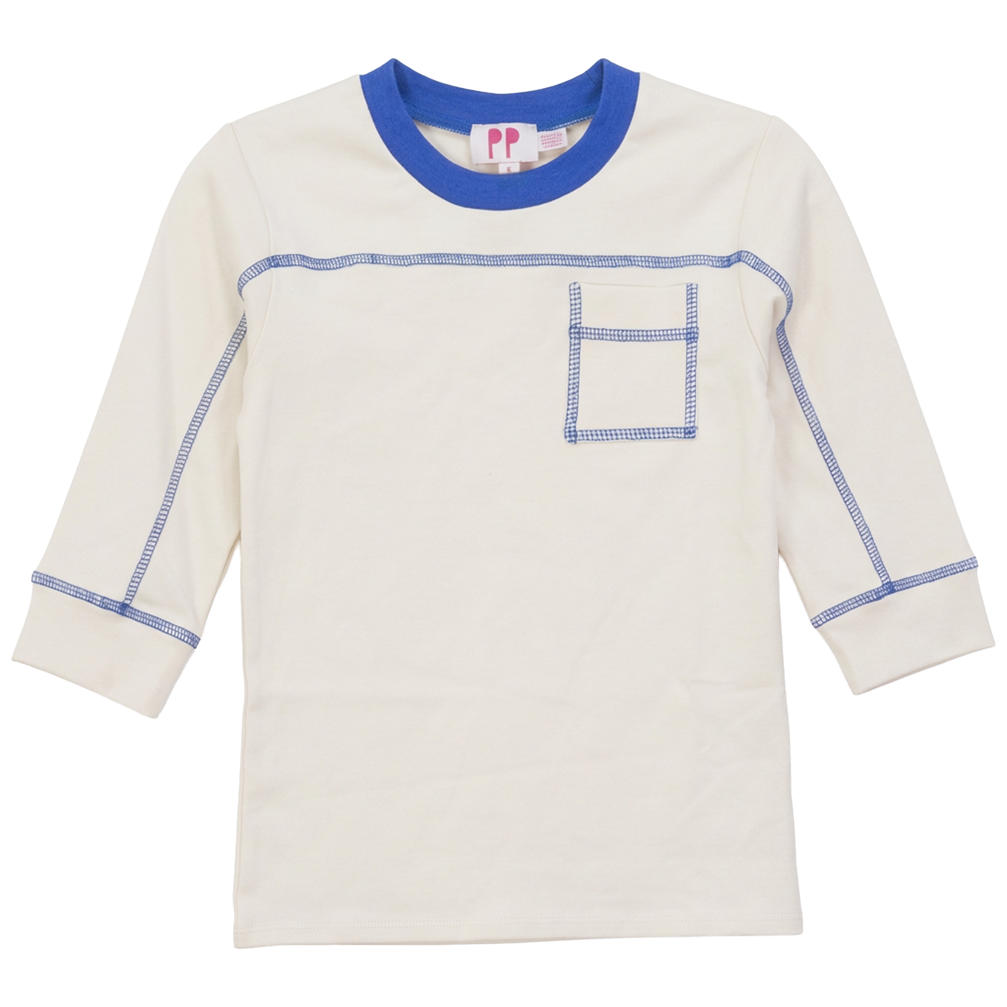 Color Block Pocket T shirt in Cream by Pinky Promise