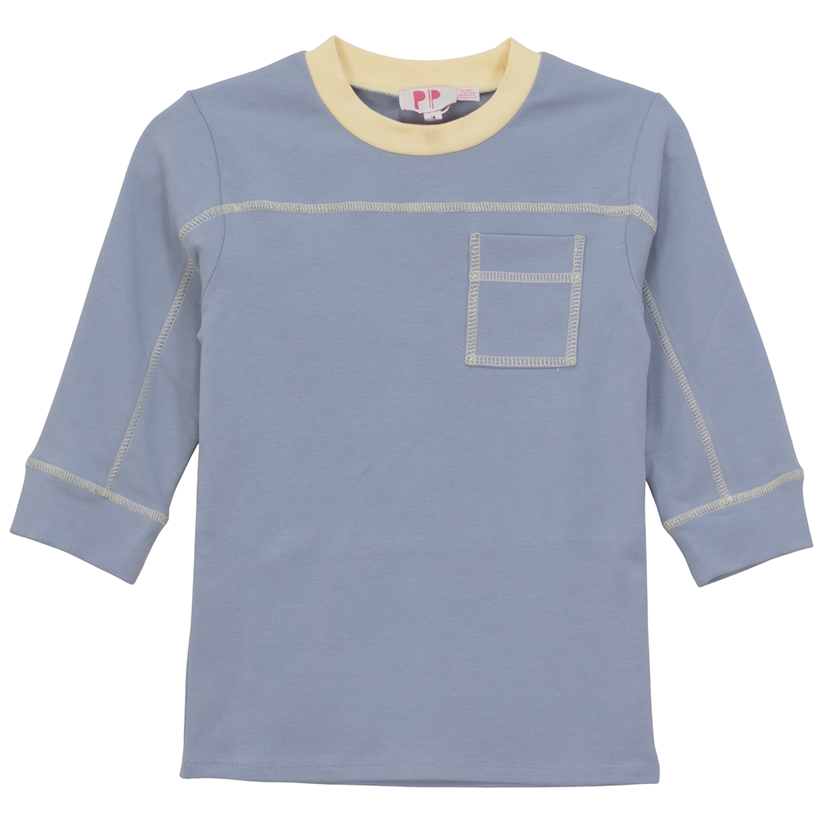 Color Block Pocket T shirt in Wild Blue by Pinky Promise