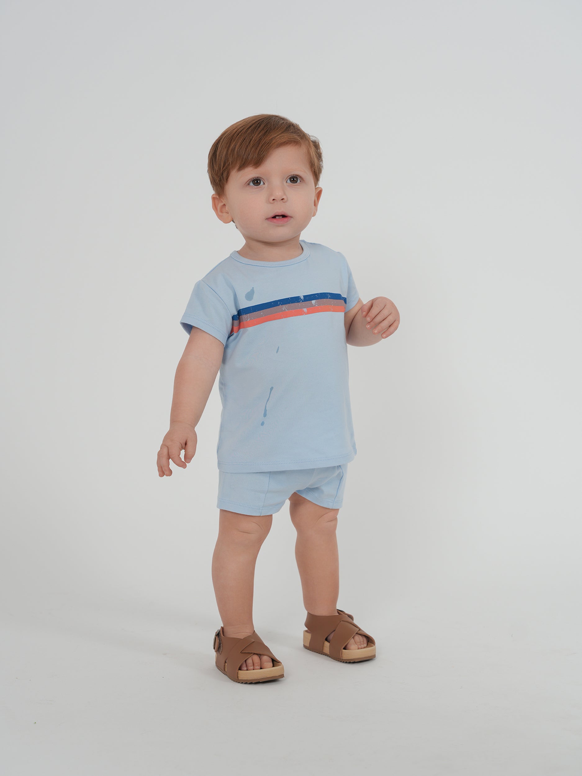 Multi Color Stripe Set in by Puddles