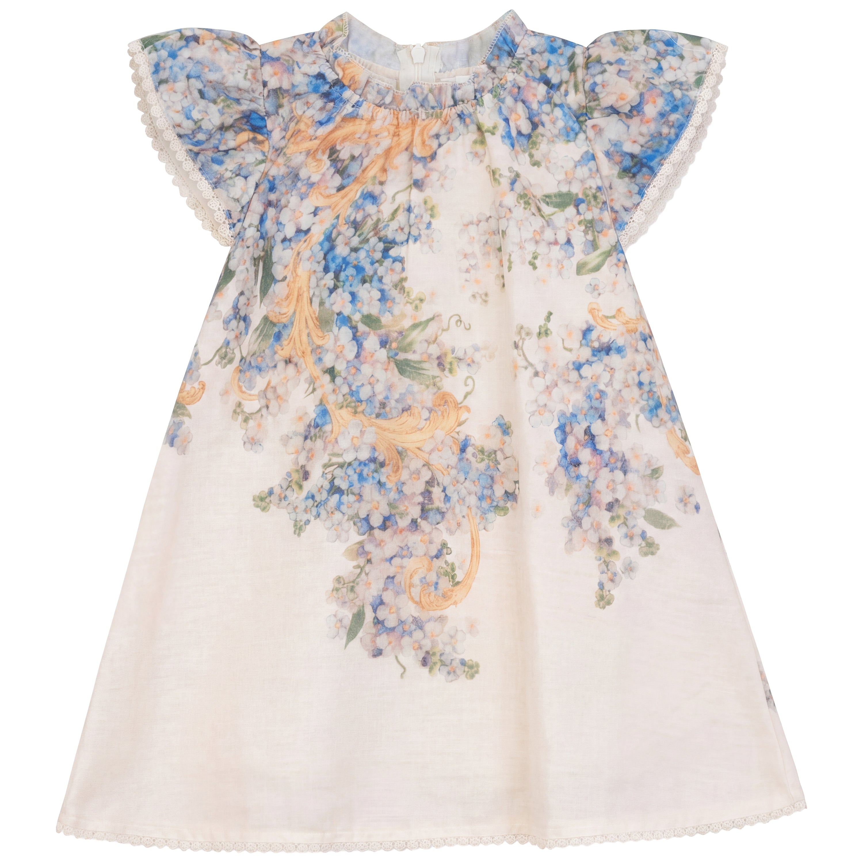 Boarder Floral Dress in Cream Floral by The Umbrella Academy