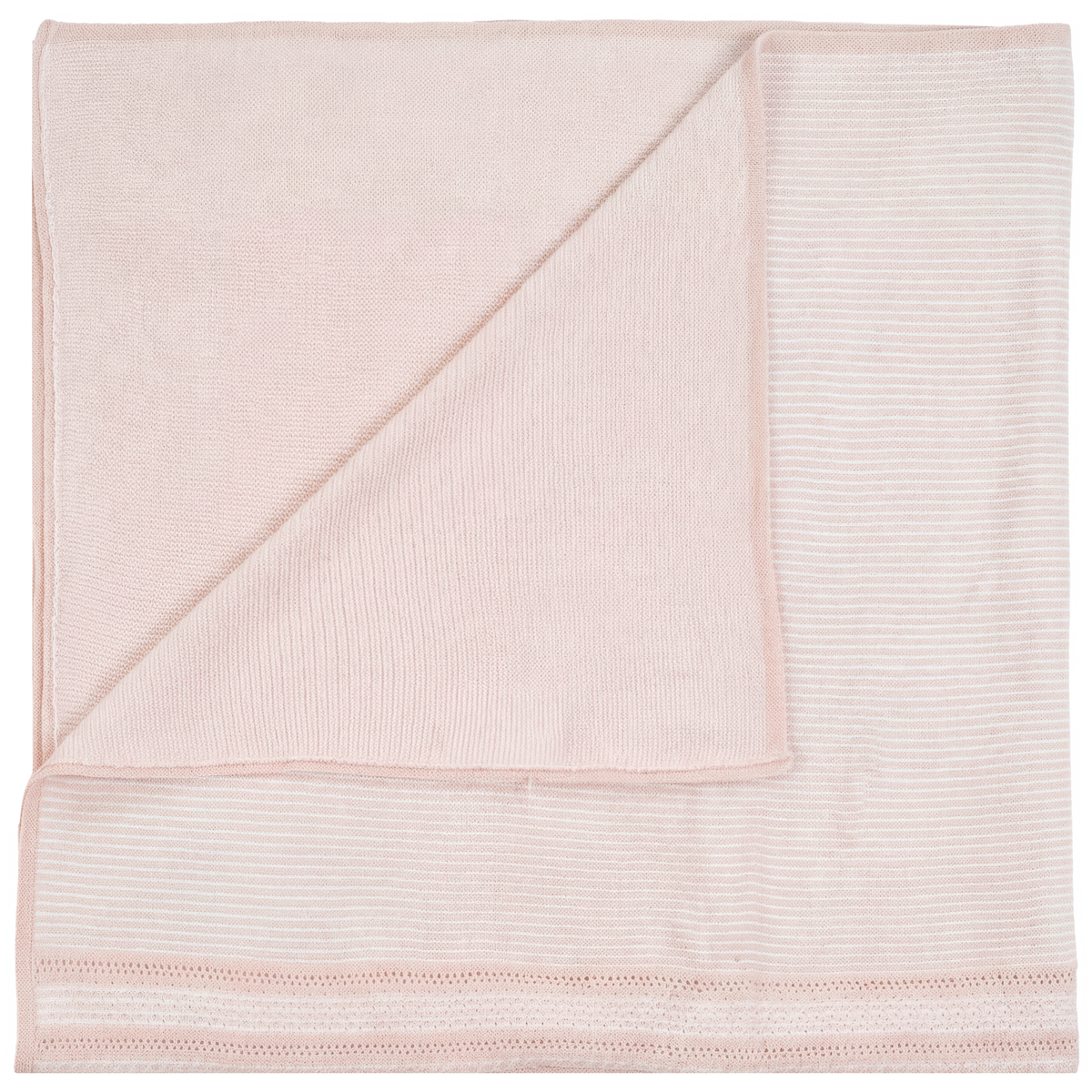 Striped Pointel Blanket in White One Size by Bebe Bella