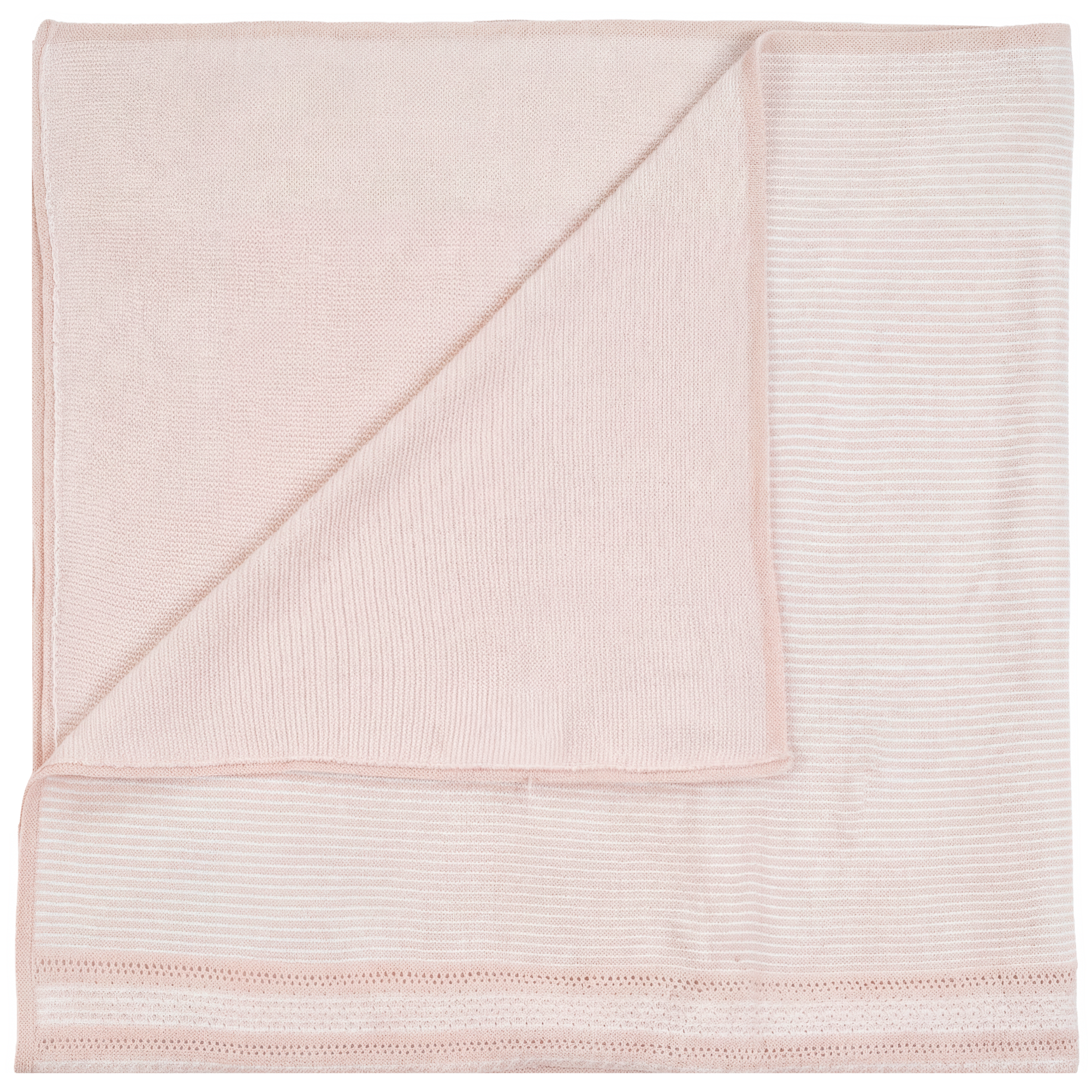 Striped Pointel Blanket in White One Size by Bebe Bella