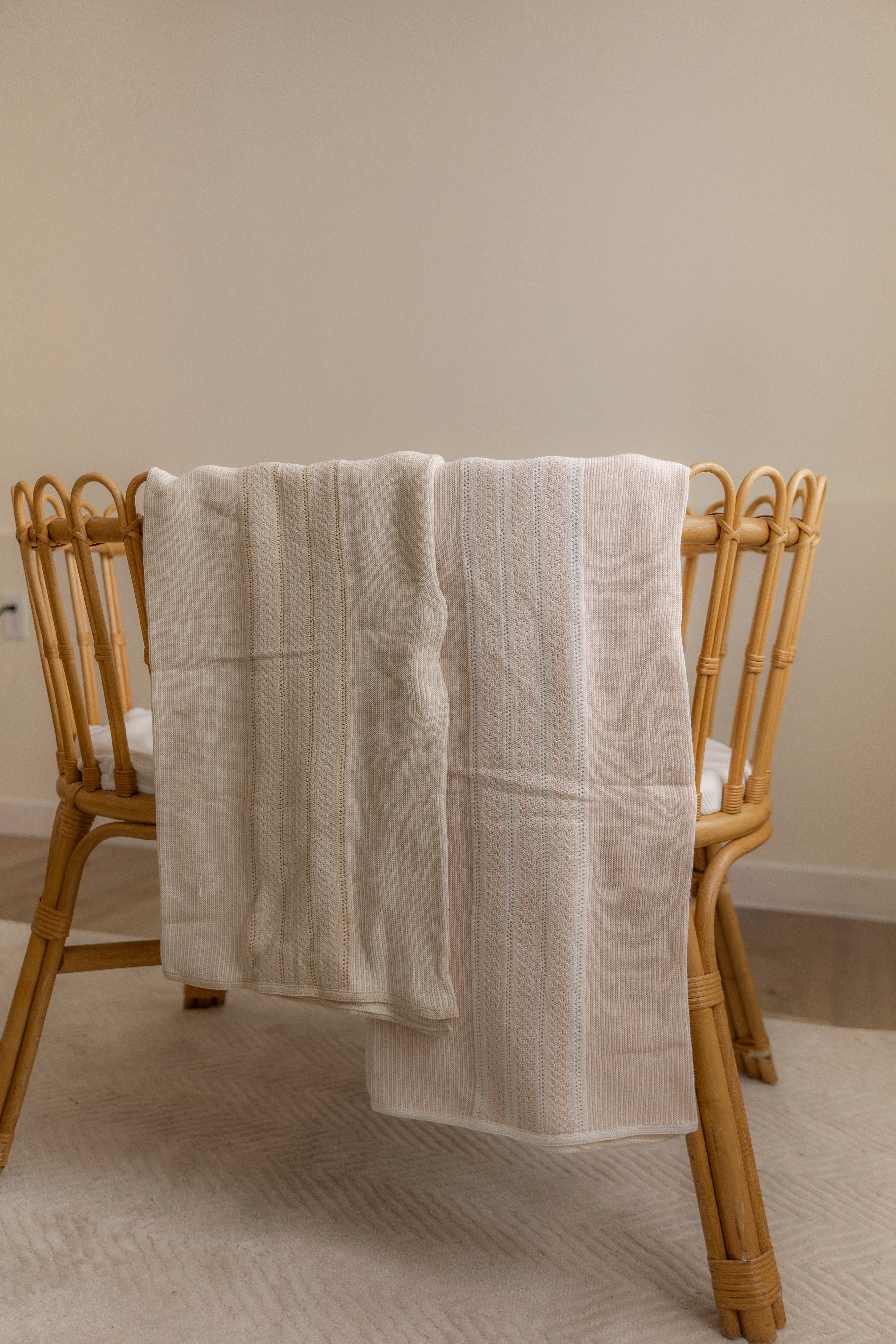 Striped Pointel Blanket in by Bebe Bella